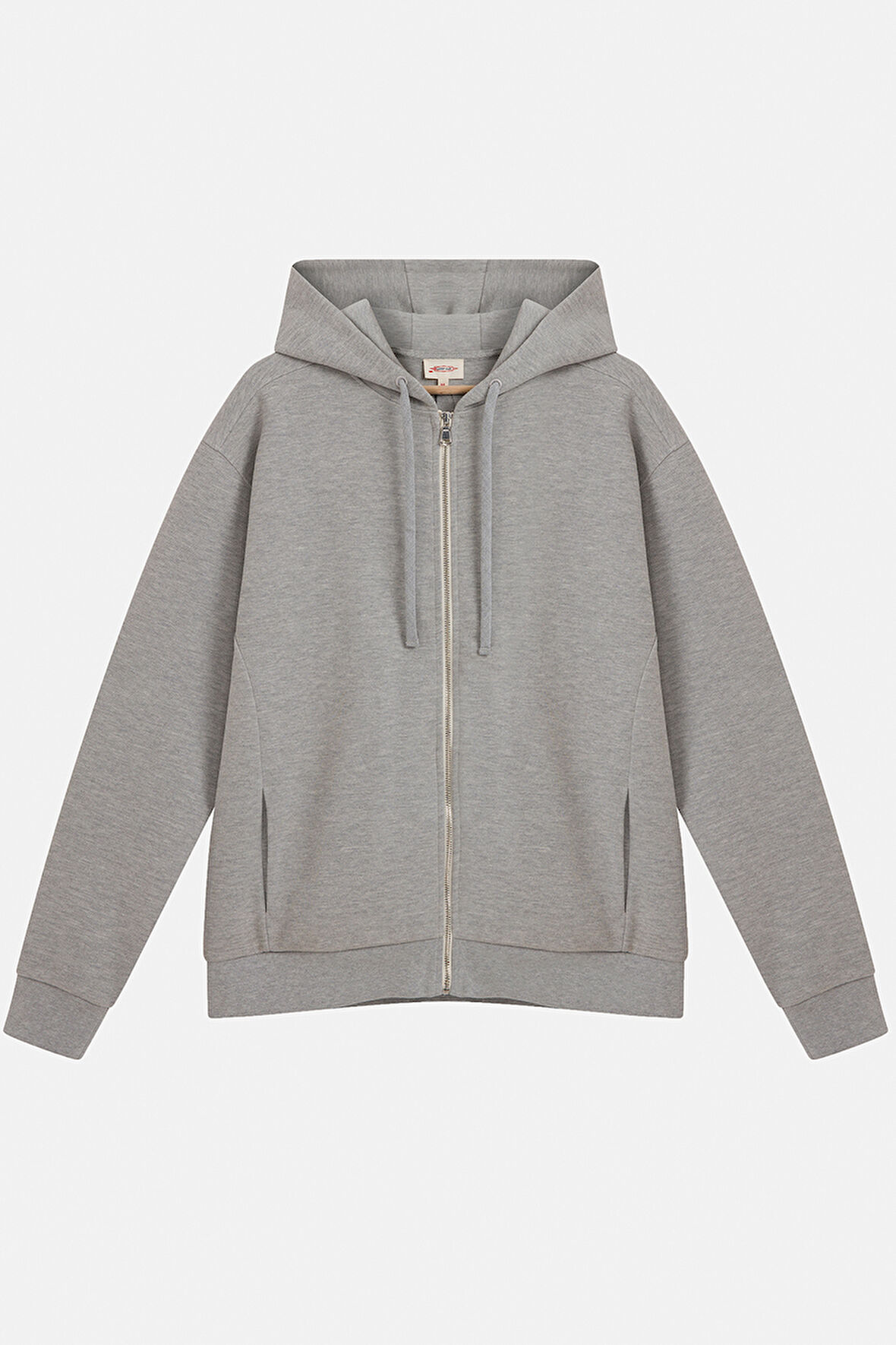 Urbanwild Hoodie Fermuarlı Gri Melanj 