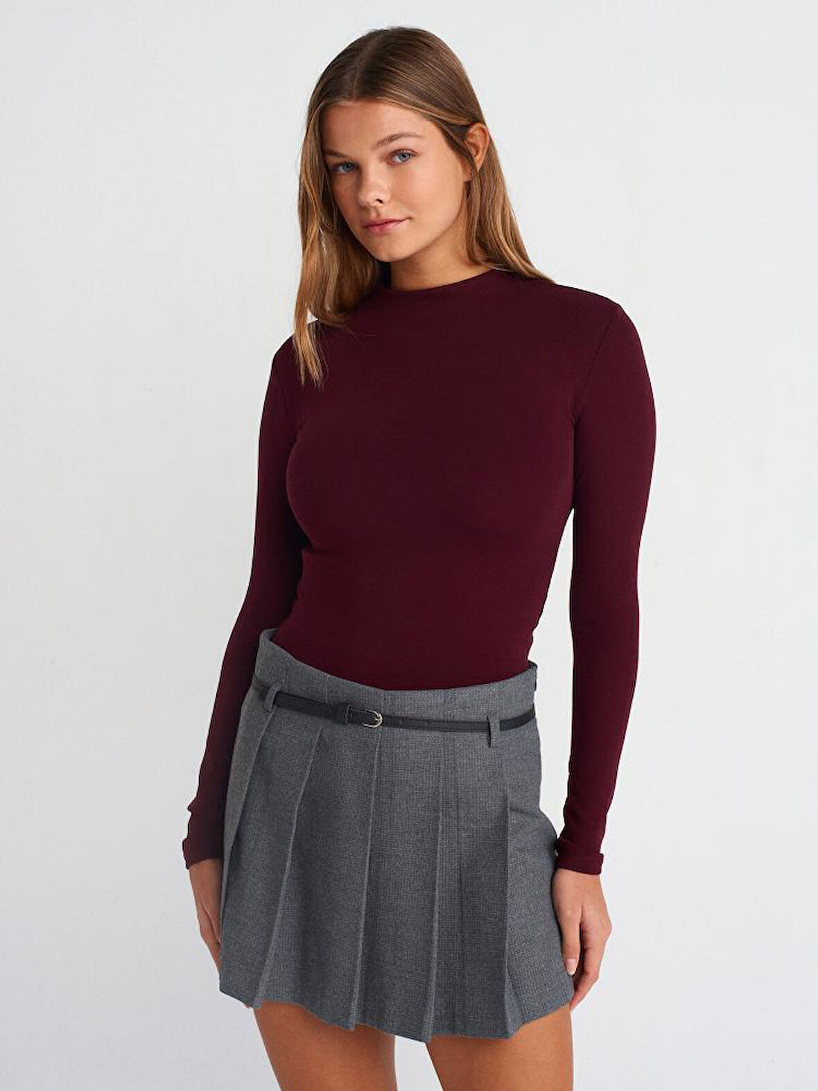 31433 DİLVİN YARIM BALIKÇI YAKA TOP