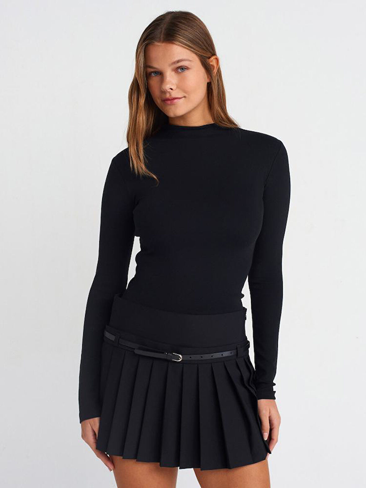 31433 DİLVİN YARIM BALIKÇI YAKA TOP