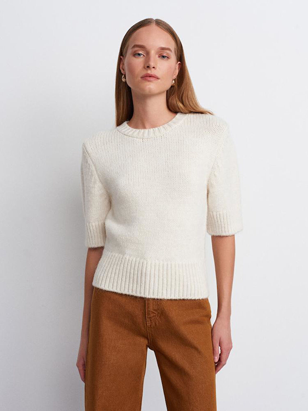 10821 DİLVİN BİSİKLET YAKA KISA KOL TRİKO KAZAK