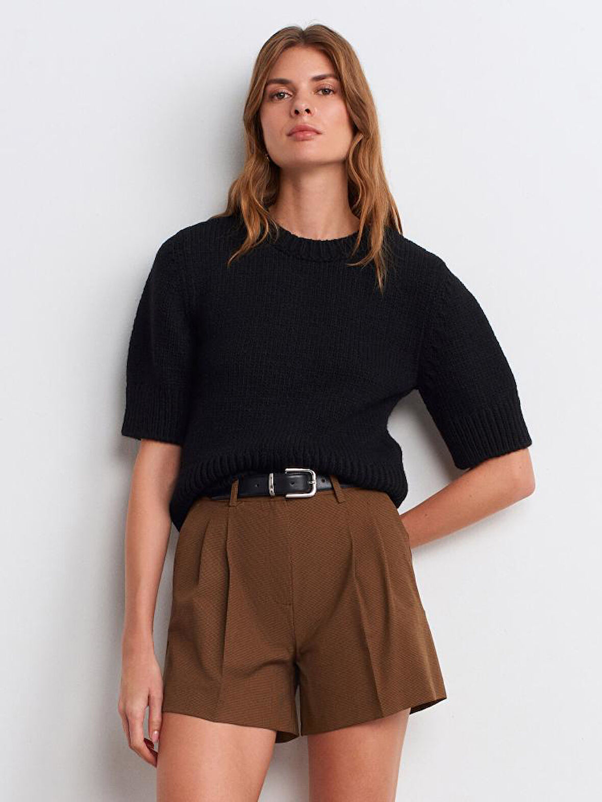 10821 DİLVİN BİSİKLET YAKA KISA KOL TRİKO KAZAK