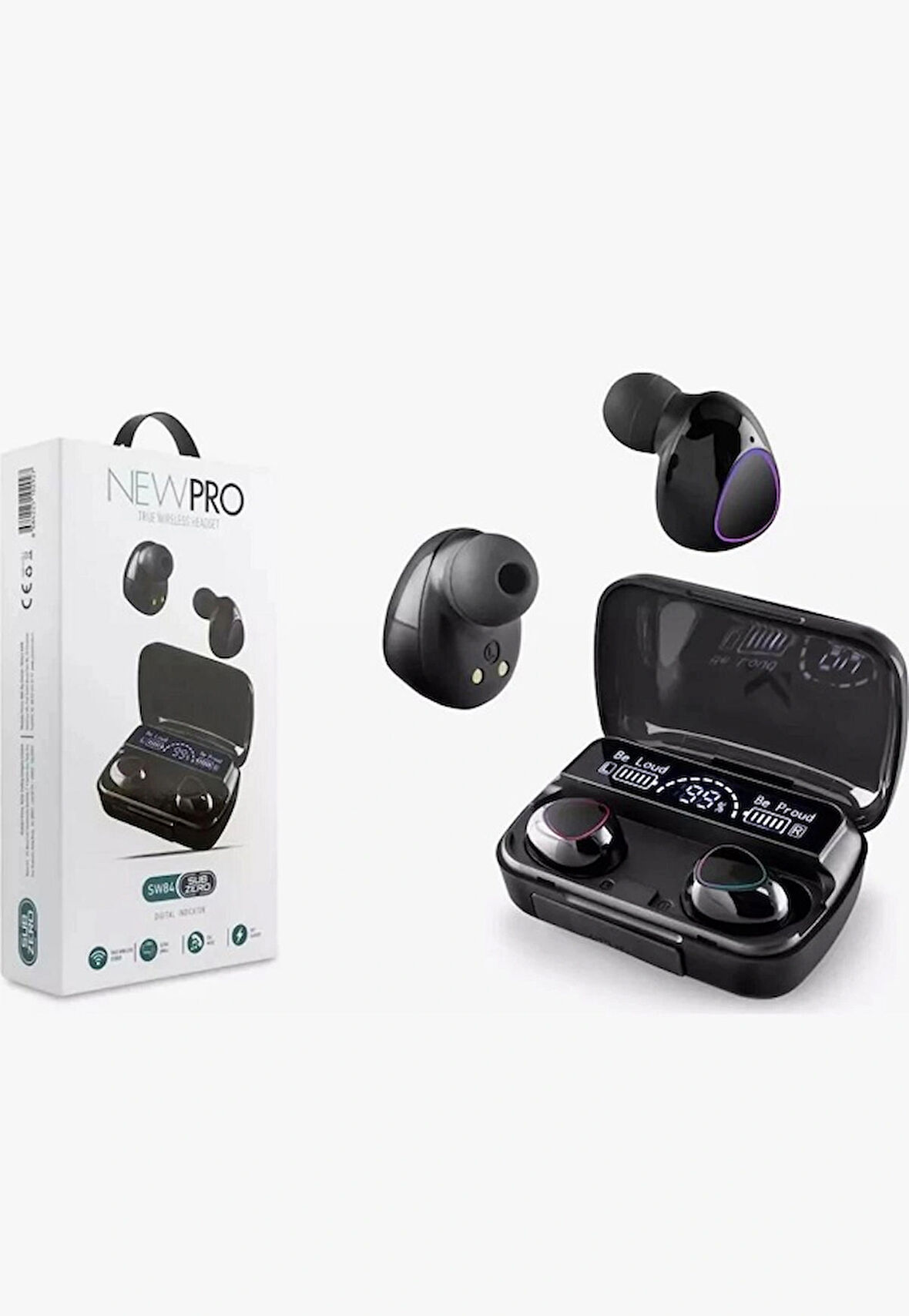 Subzero Newpro SW84 Kulak Içi Tws Bluetooth Kulaklık LED Göstergeli Powerbankli Wireless V5.3