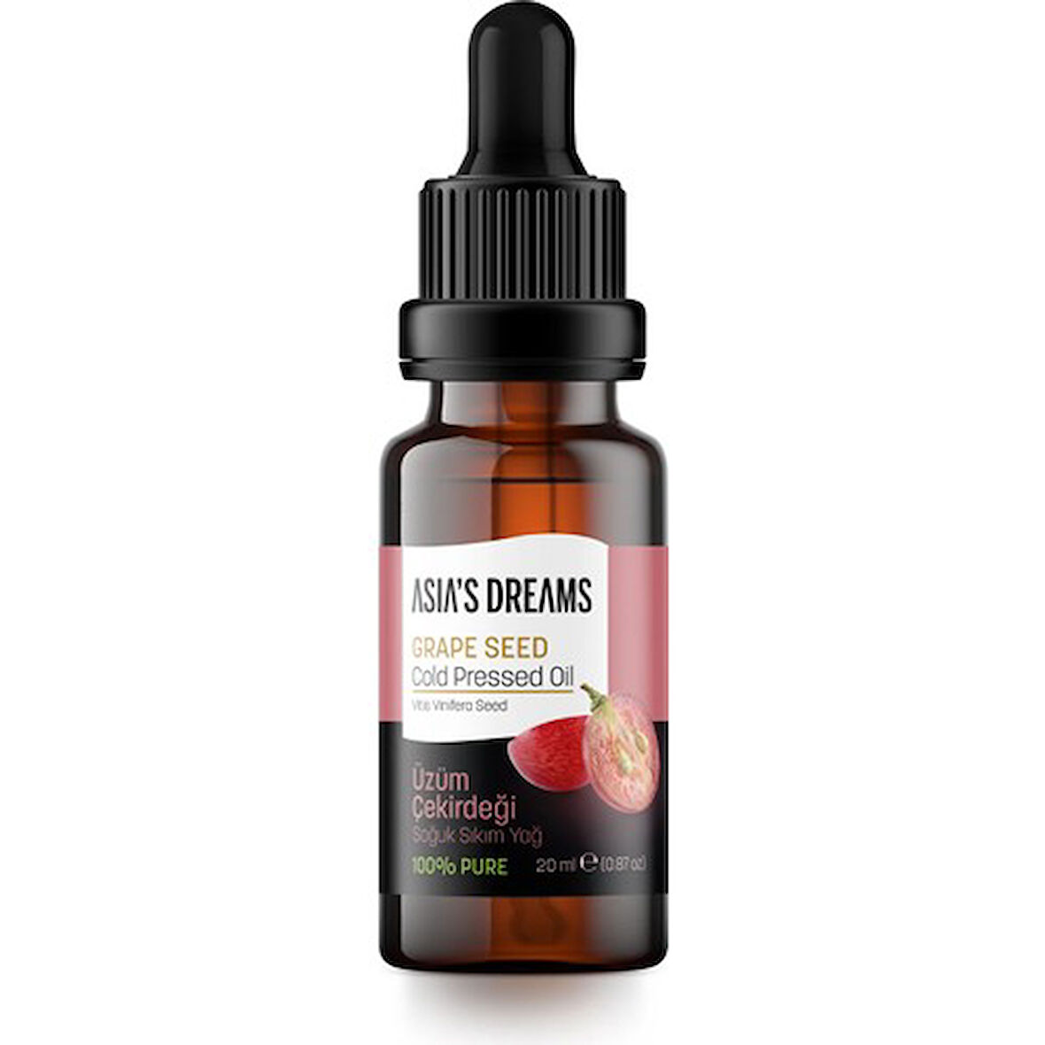 Asia's Dreams Üzüm Çekirdeği Soğuk Sıkım Yağ 20 Ml