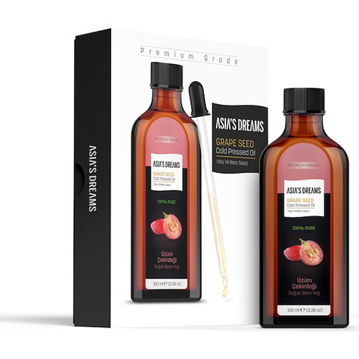 Asia's Dreams Üzüm Çekirdeği Soğuk Sıkım Yağ 100 Ml