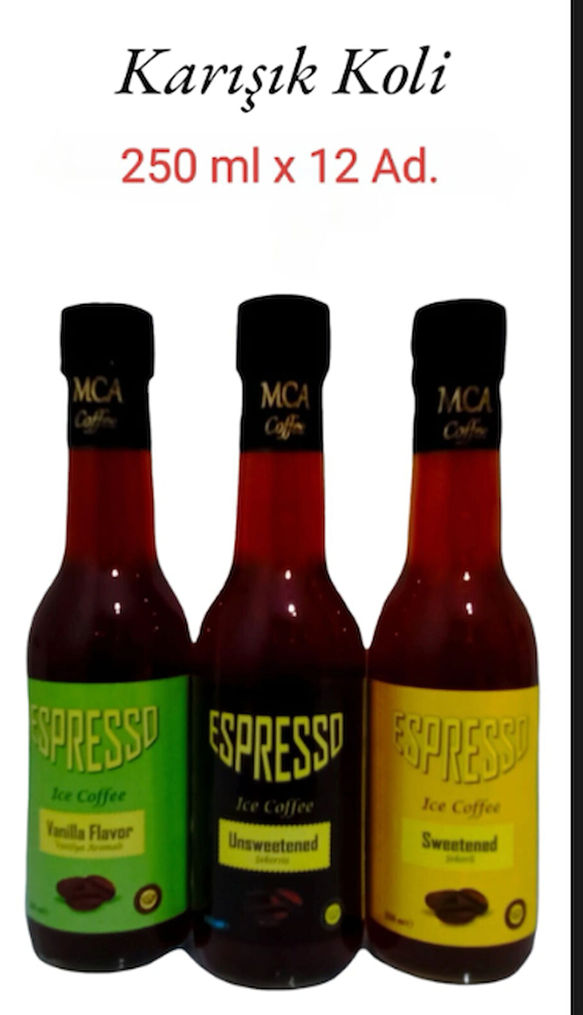 ESPRESSO SOĞUK KAHVE (KARIŞIK KOLİ) 250 ML x 24 adet