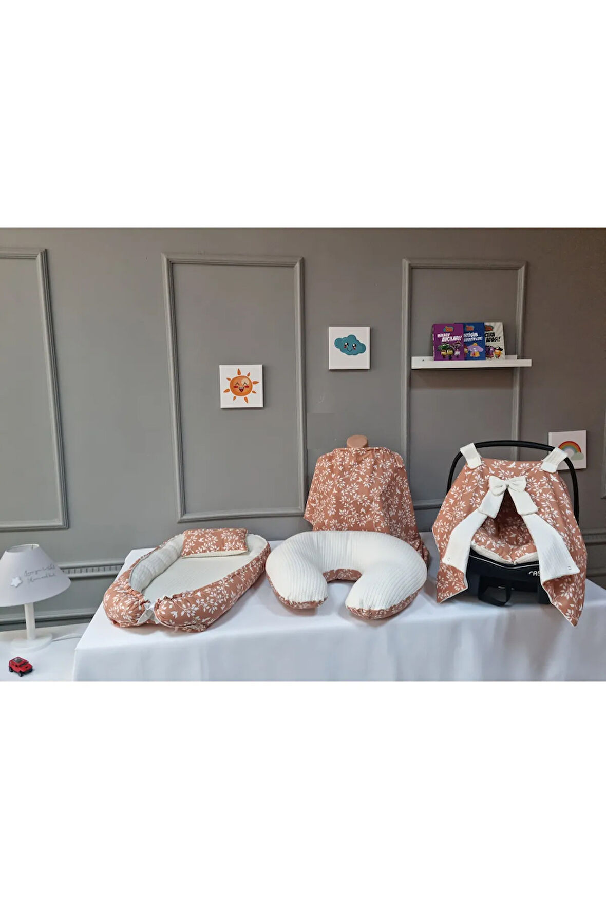 5li Babynest Seti - Pike Kumaş Kombini