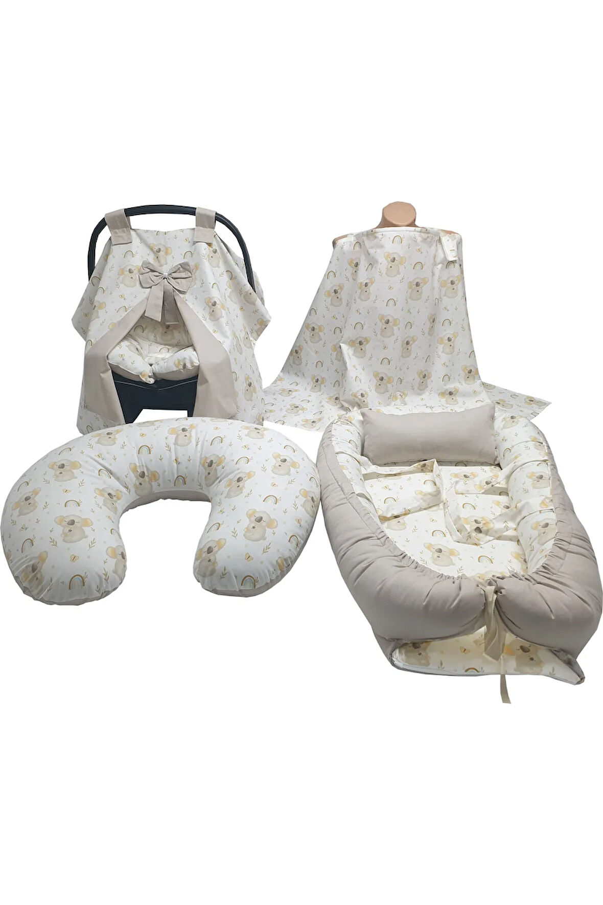 5 parça Babynest Seti - 100% Pamuklu