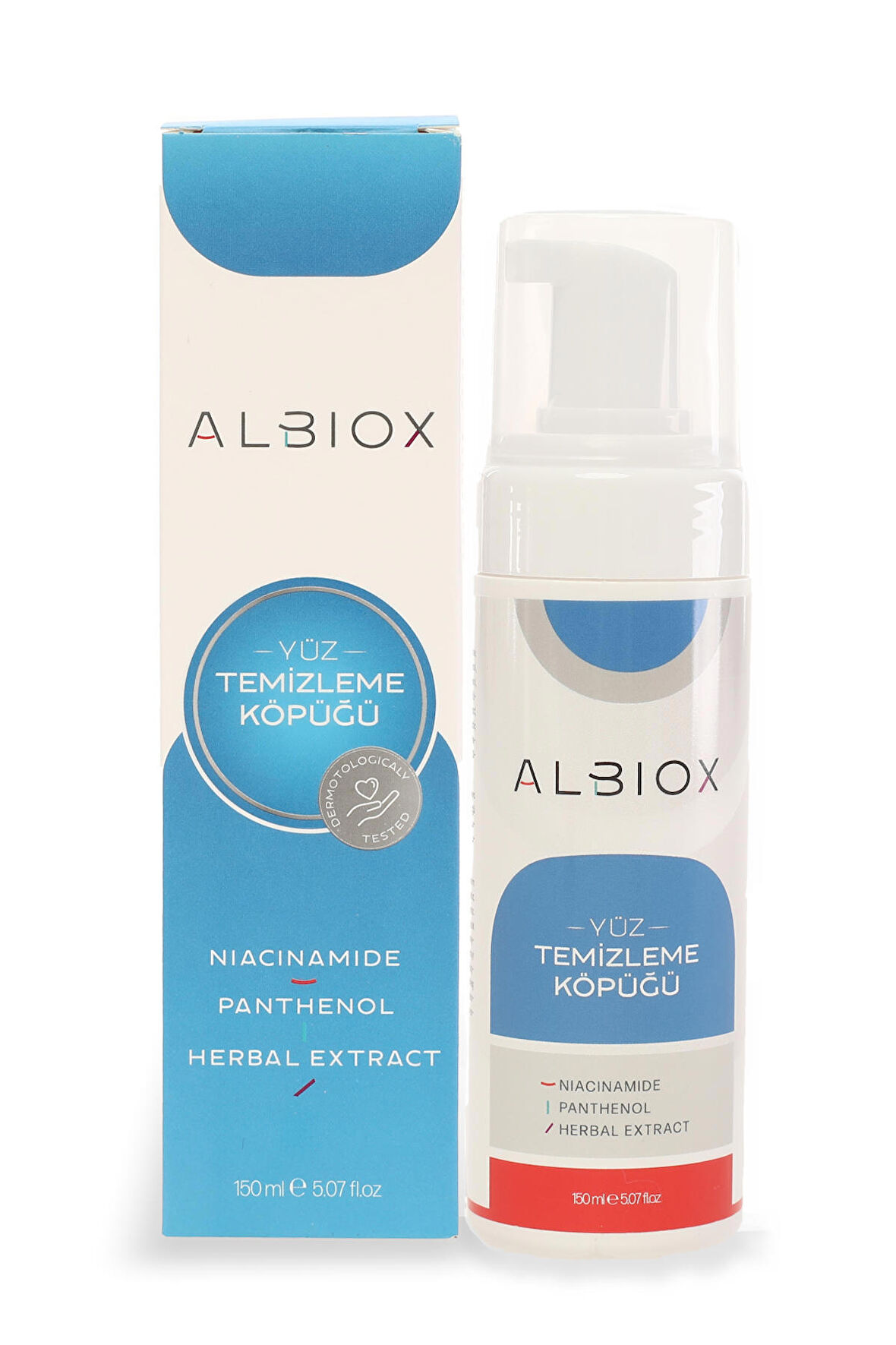 Albiox Yüz Temizleme Köpüğü (Niacinamide + Panthenol + Herbal Extract) 150 Ml