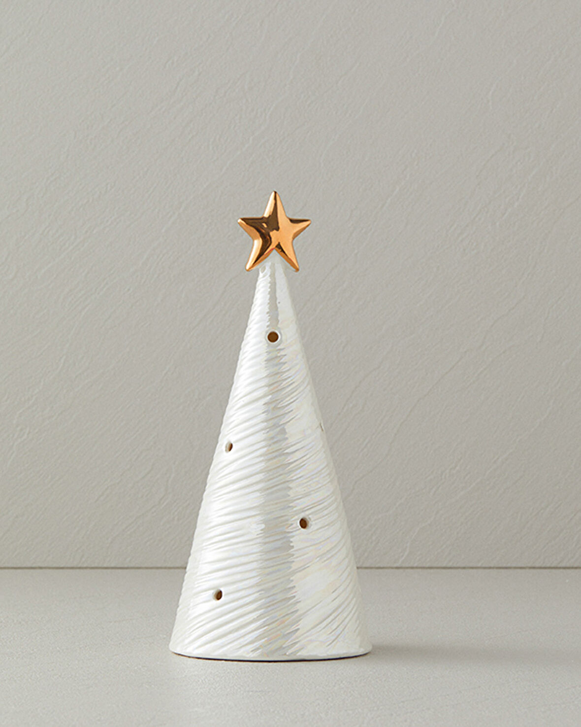 Winter Tree Stoneware Yılbaşı Biblo 9,4x9x20 cm Krem