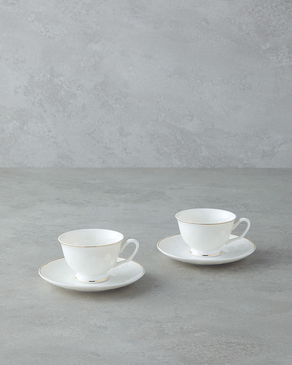 English Home Sakura New Bone China 4 Parça 2 Kişilik Kahve Fincan Takımı Gold