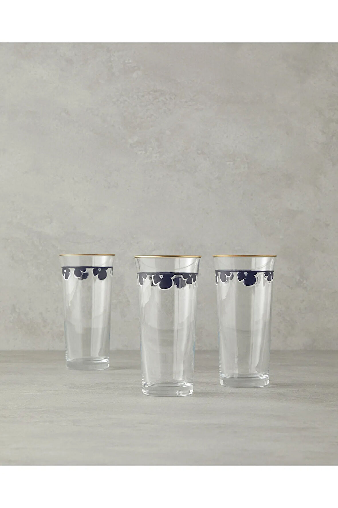 Bohemia 3'lü Cam Meşrubat Bardağı 290 ml Siyah