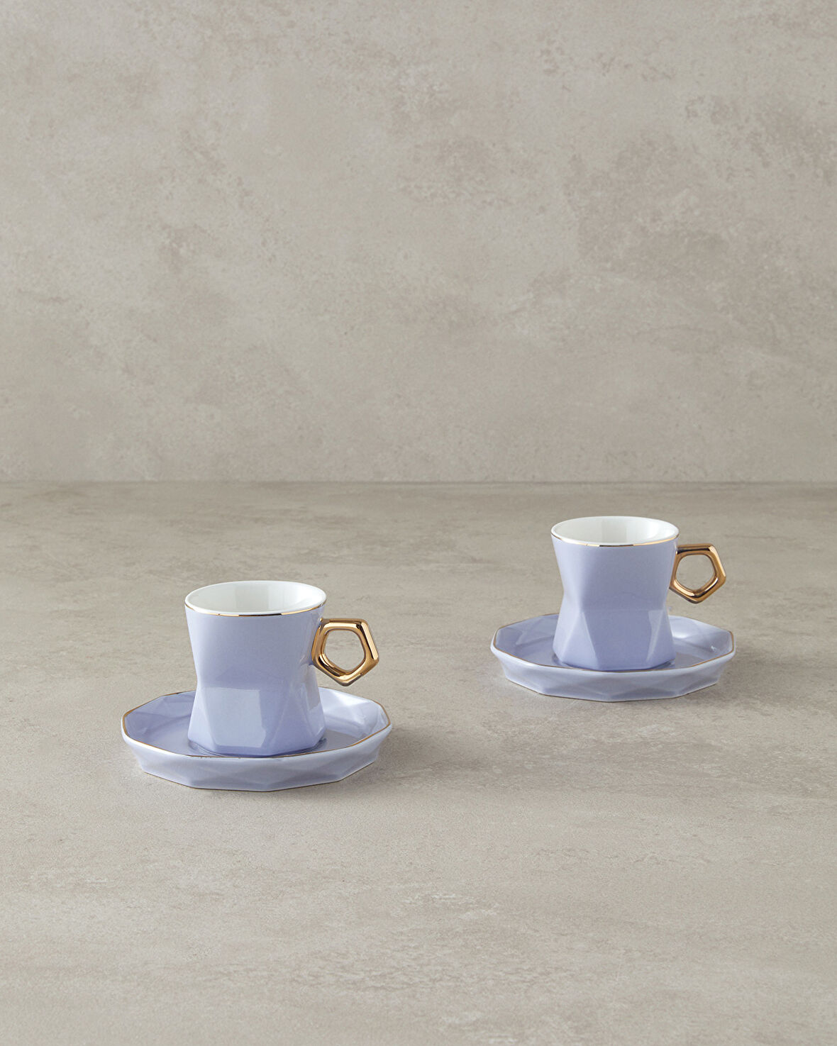 Axel New Bone China Kahve Fincan Takımı 4 Parça 2 Kişilik Lila