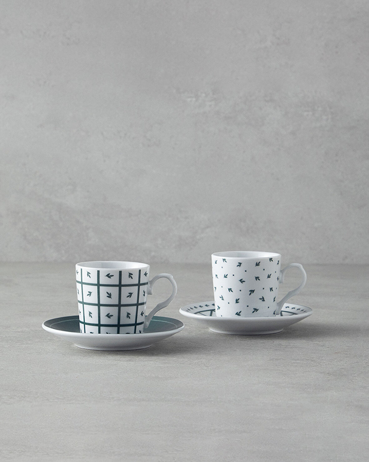 English Home Mika Porselen Kahve Fincan Takımı 4 Parça 2 Kişilik Yeşil