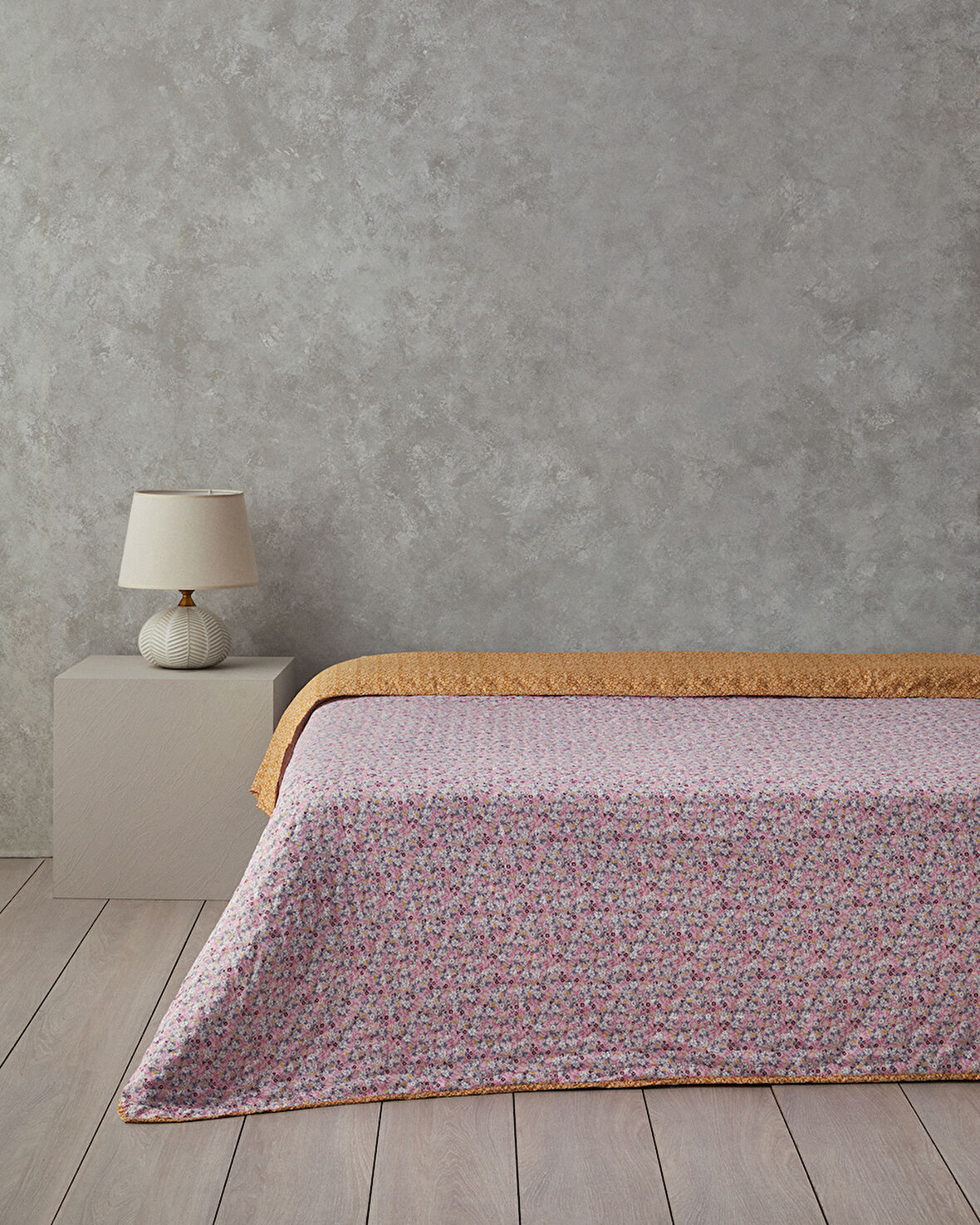 English Home Chamomile Cluster Tek Kişilik Çok Amaçlı Örtü Pembe