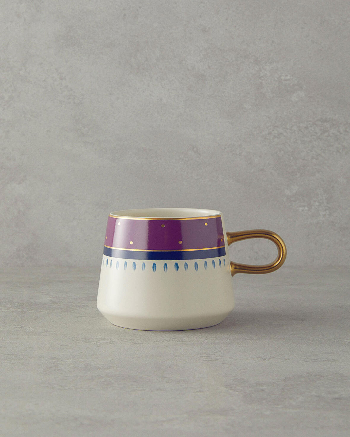 English Home Carnival Path Stoneware Kupa Fuşya-Yeşil