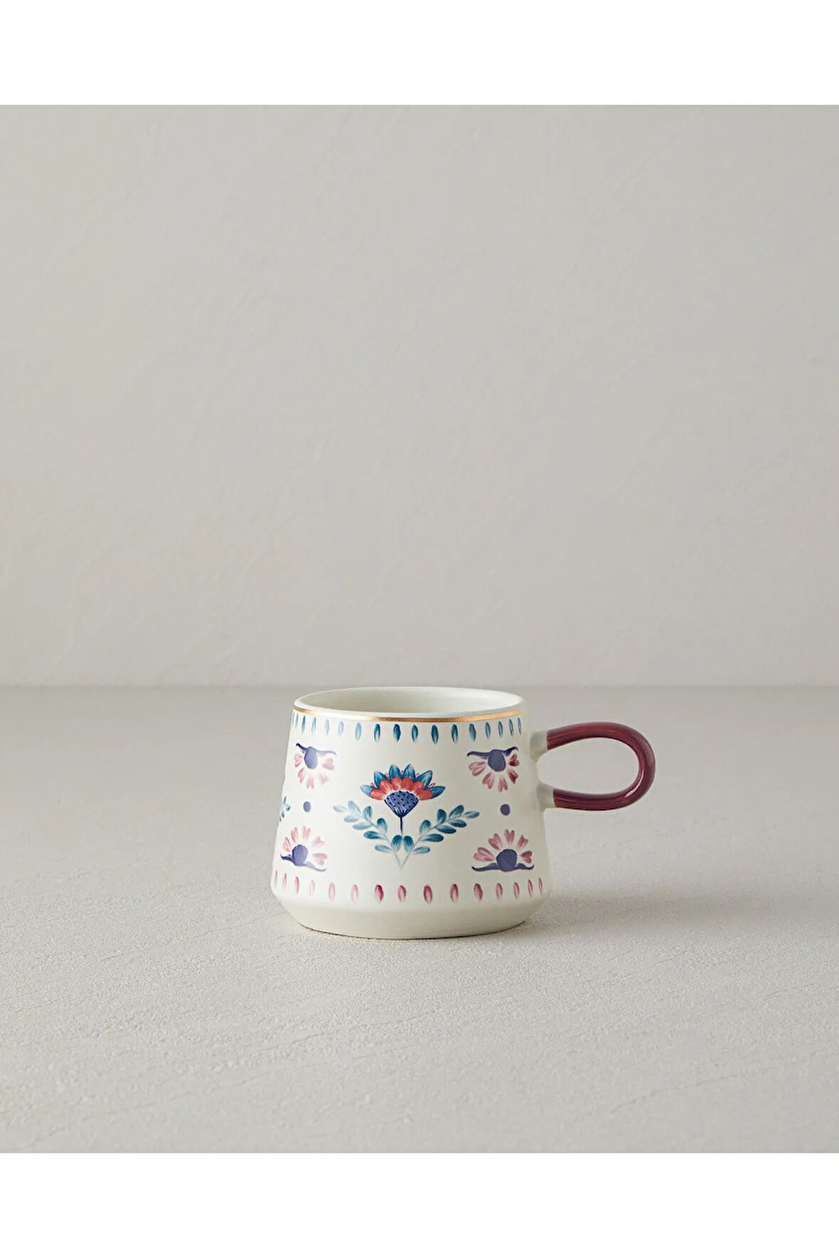 Carnival Time Stoneware Kupa Mavi - Pembe
