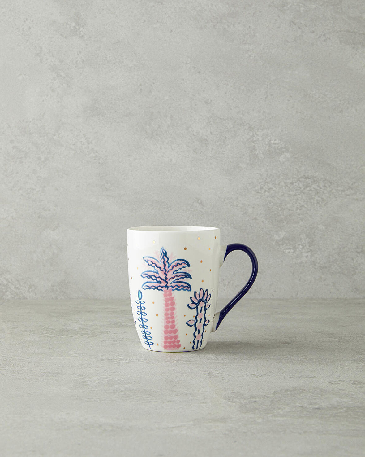 English Home Love Adore New Bone China Kupa Pembe - Mavi