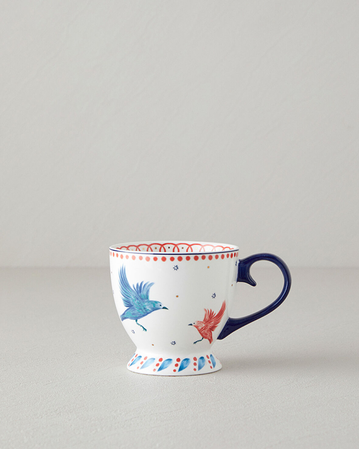 English Home Carnaval Birds New Bone China Kupa Mavi