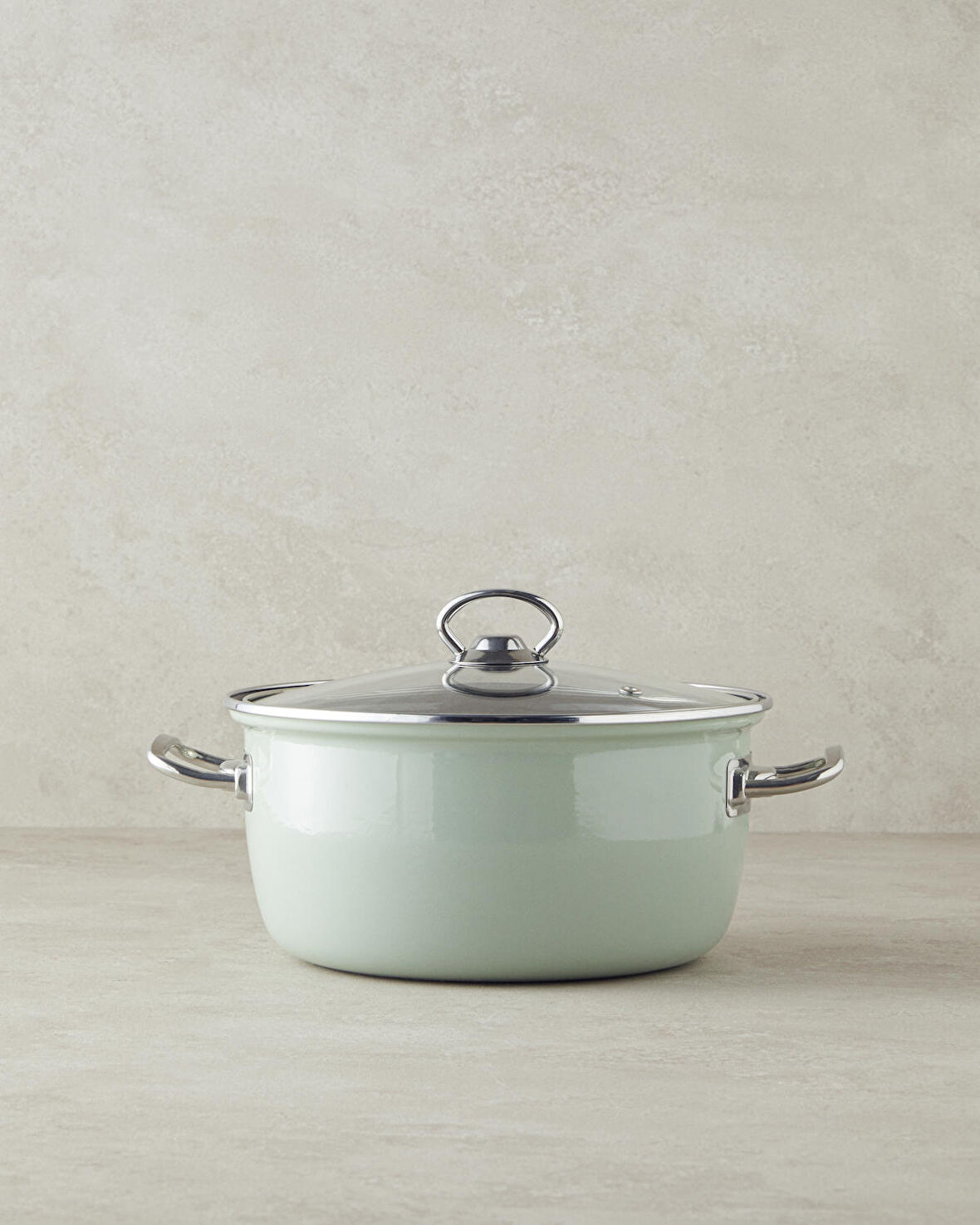 English Home Sartagi Emaye Kızartma Tenceresi Açık Mint