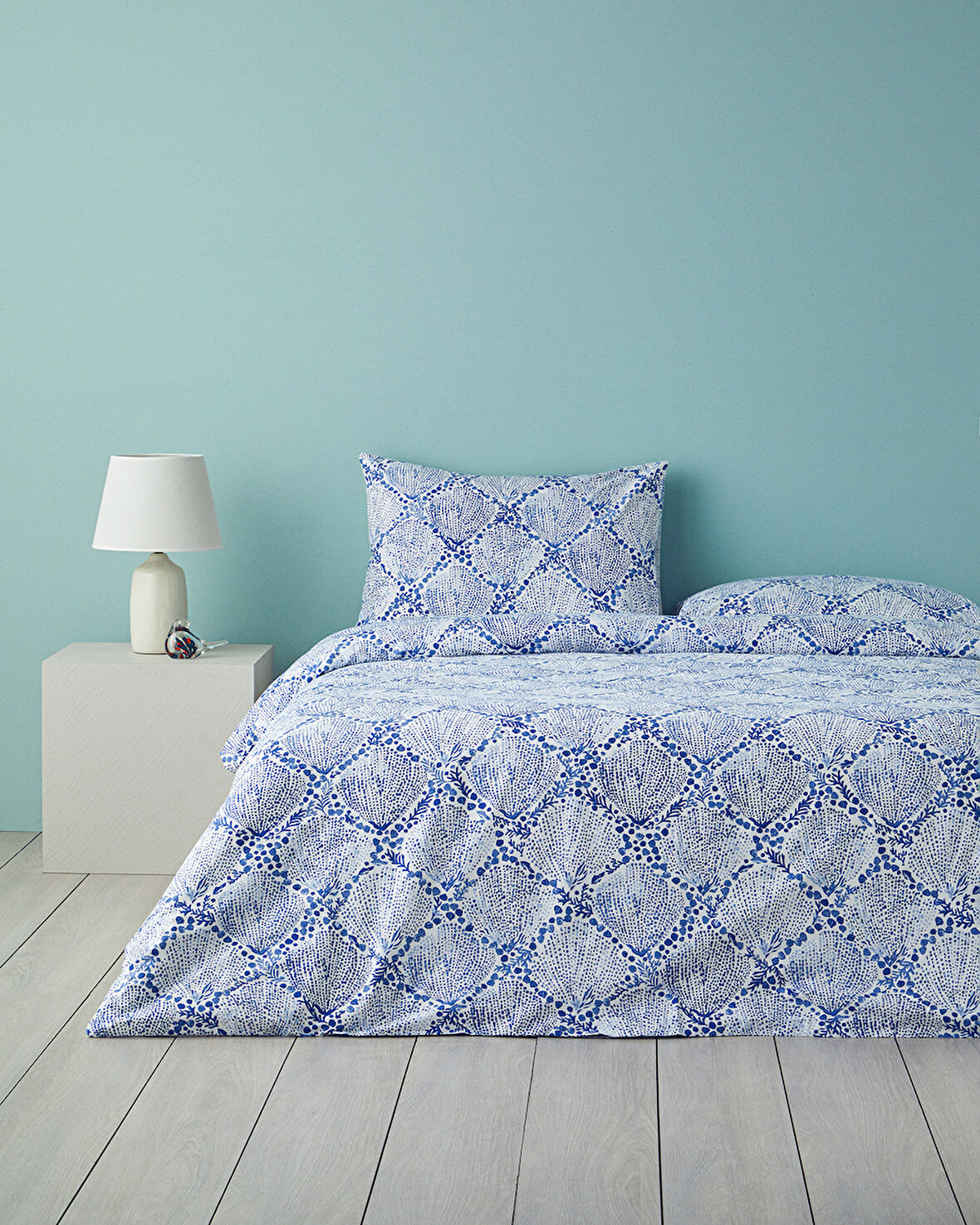 English Home Coastal Treasures Pamuklu Ranforce Tek Kişilik Nevresim Seti 160x220 cm Mavi
