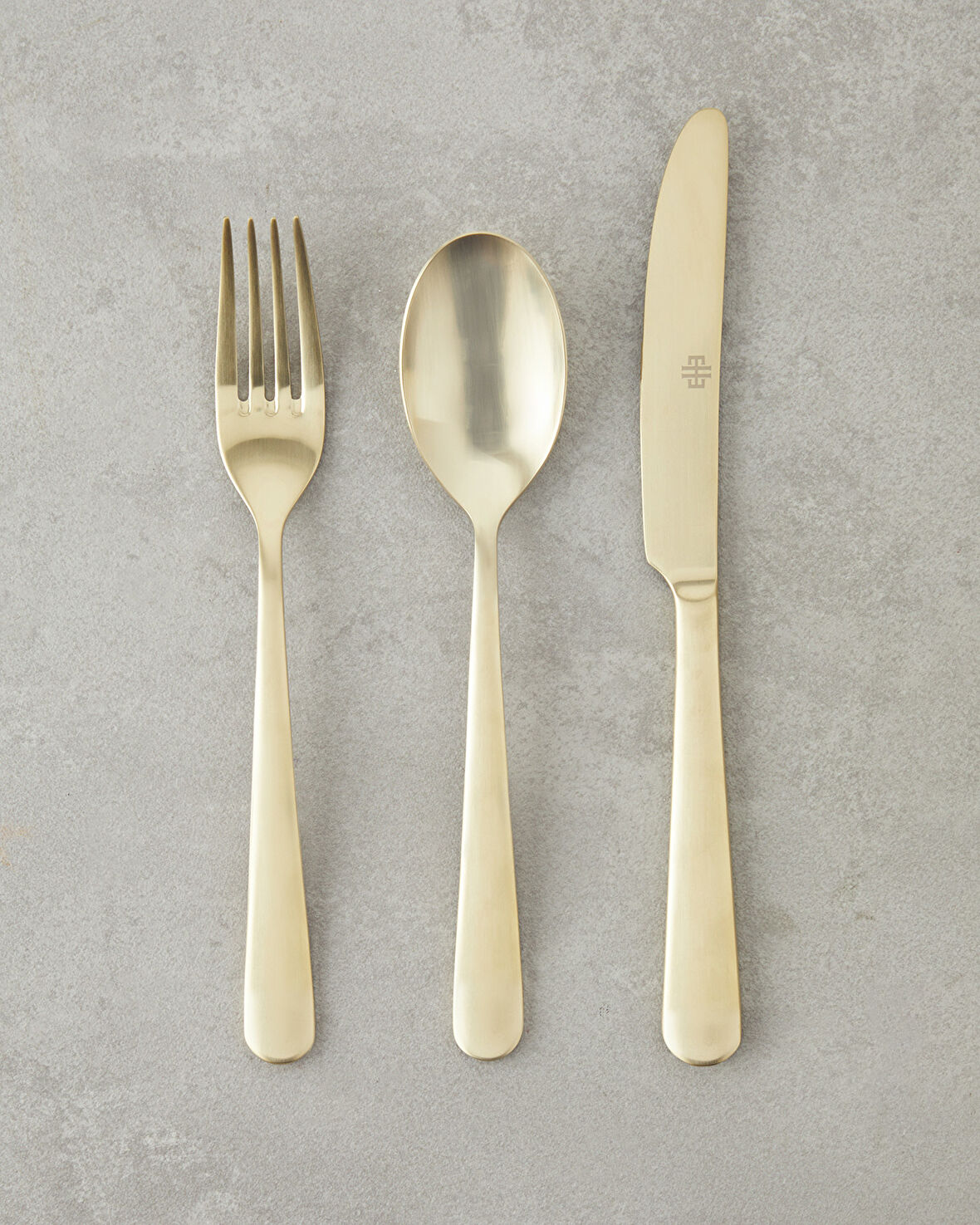 English Home Leptis Paslanmaz Çelik Çatal Kaşık Bıçak Takımı 18 Parça 6 Kişilik Gold