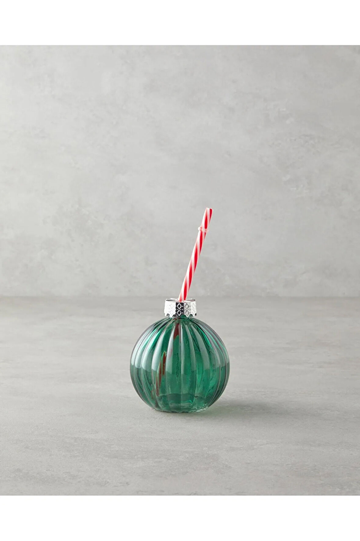 Joyful Christmas Cam Pipetli Bardak 400 ml Yeşil