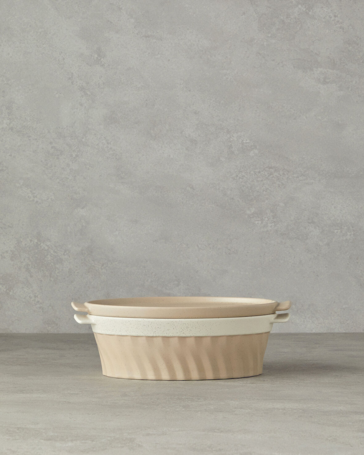 English Home Pure Stoneware Oval Fırın Tenceresi 28x17,8x8 cm Krem