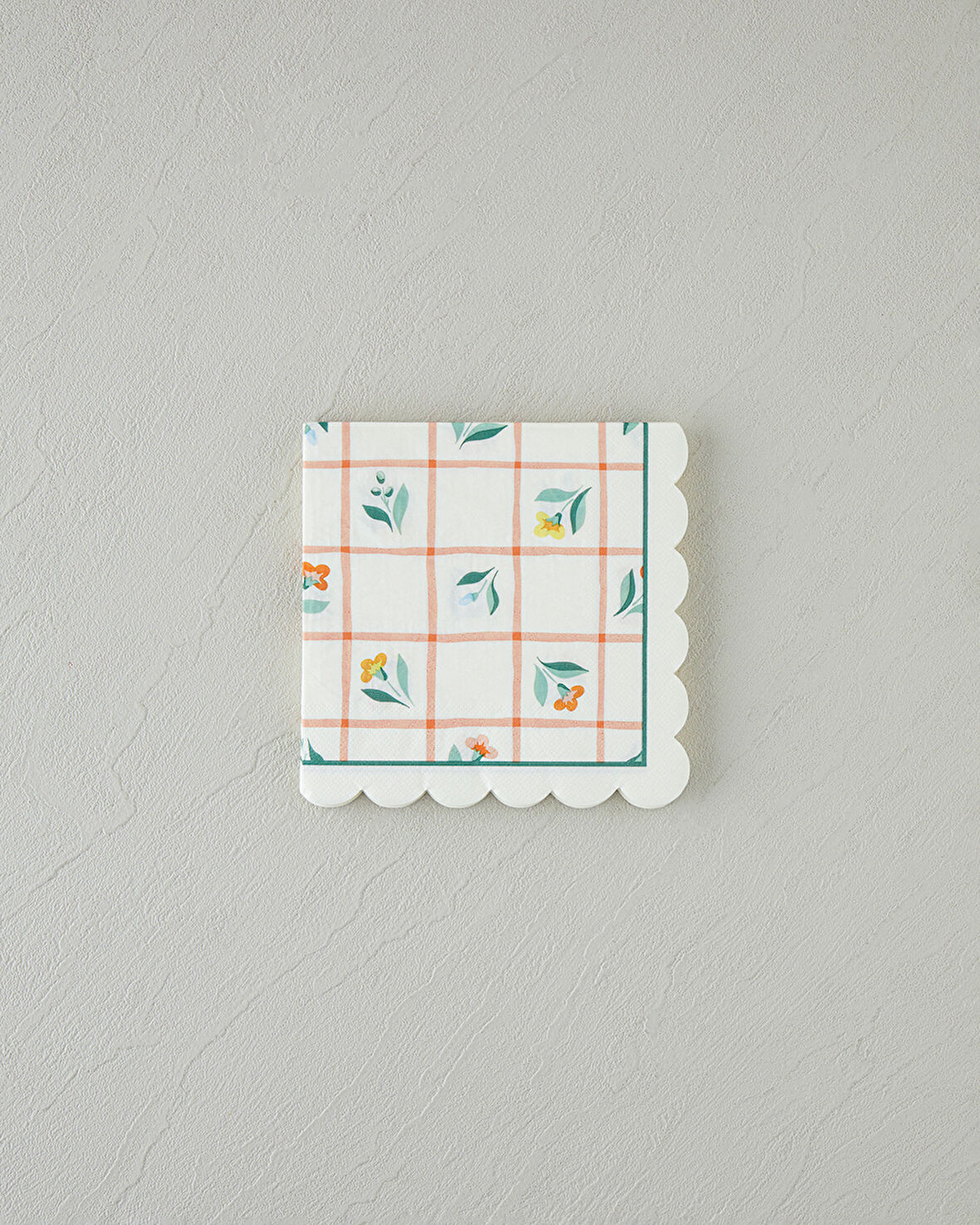 Retro Flowery 20'li Kağıt Peçete 33x33 cm Krem