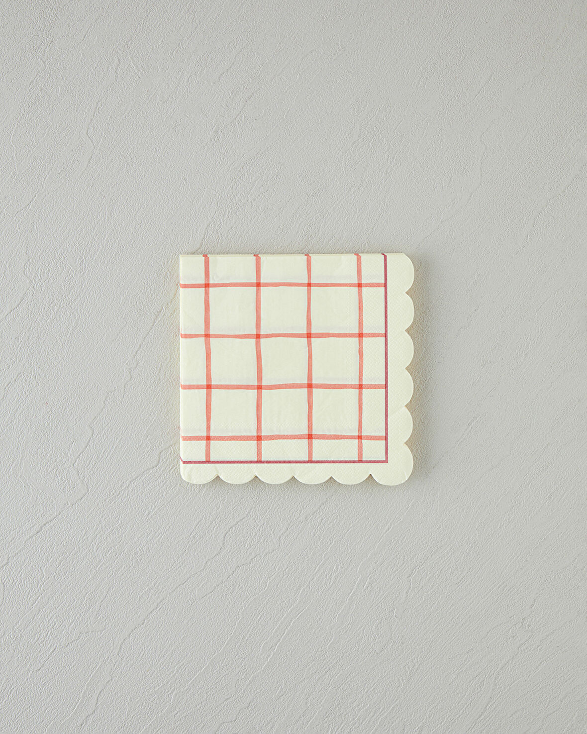 Retro Gingham 20'li Kağıt Peçete 33x33 cm Krem