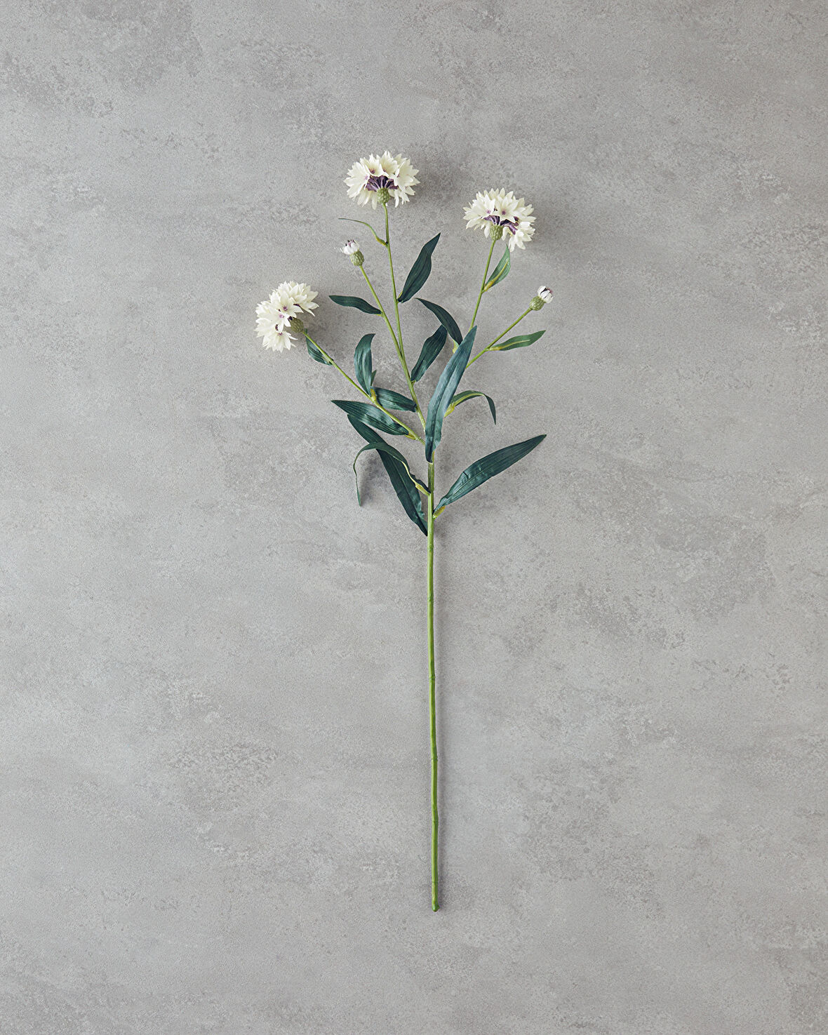 English Home Cornflower Tek Dal Yapay Çiçek 64 cm Beyaz
