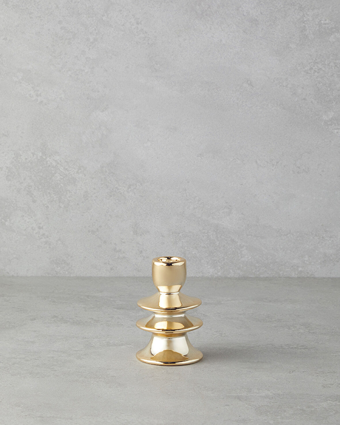 English Home Pera Şamdan 7x7x10 cm Gold