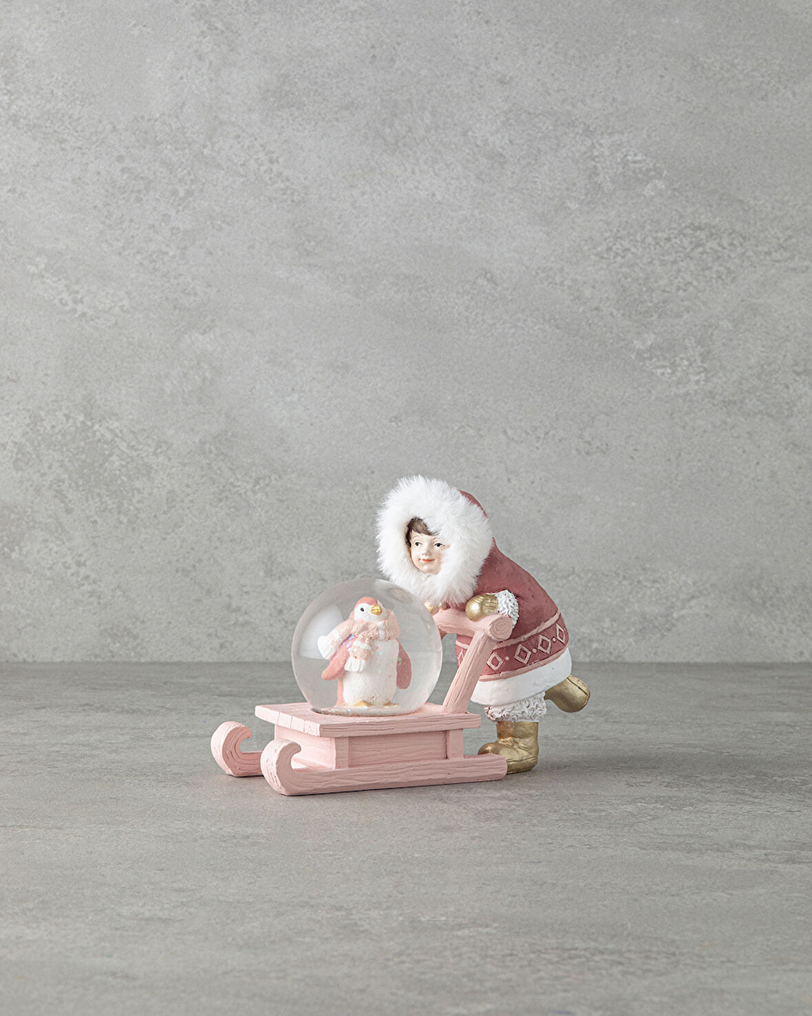 Snow Ball Kar Küresi 11,5x18x15 cm Pembe