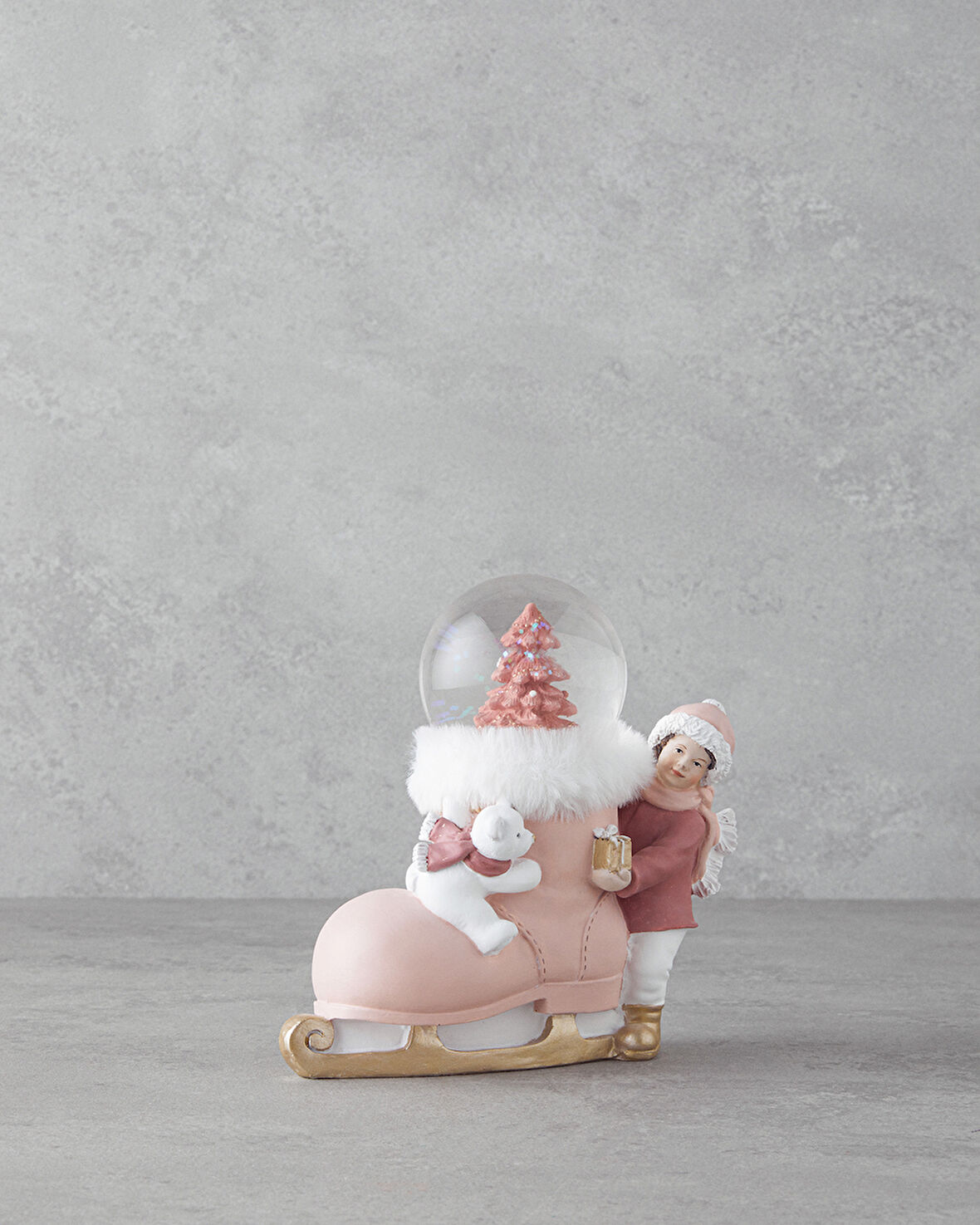 Snow Ball Kar Küresi 7,5x16x15,5 cm Pembe