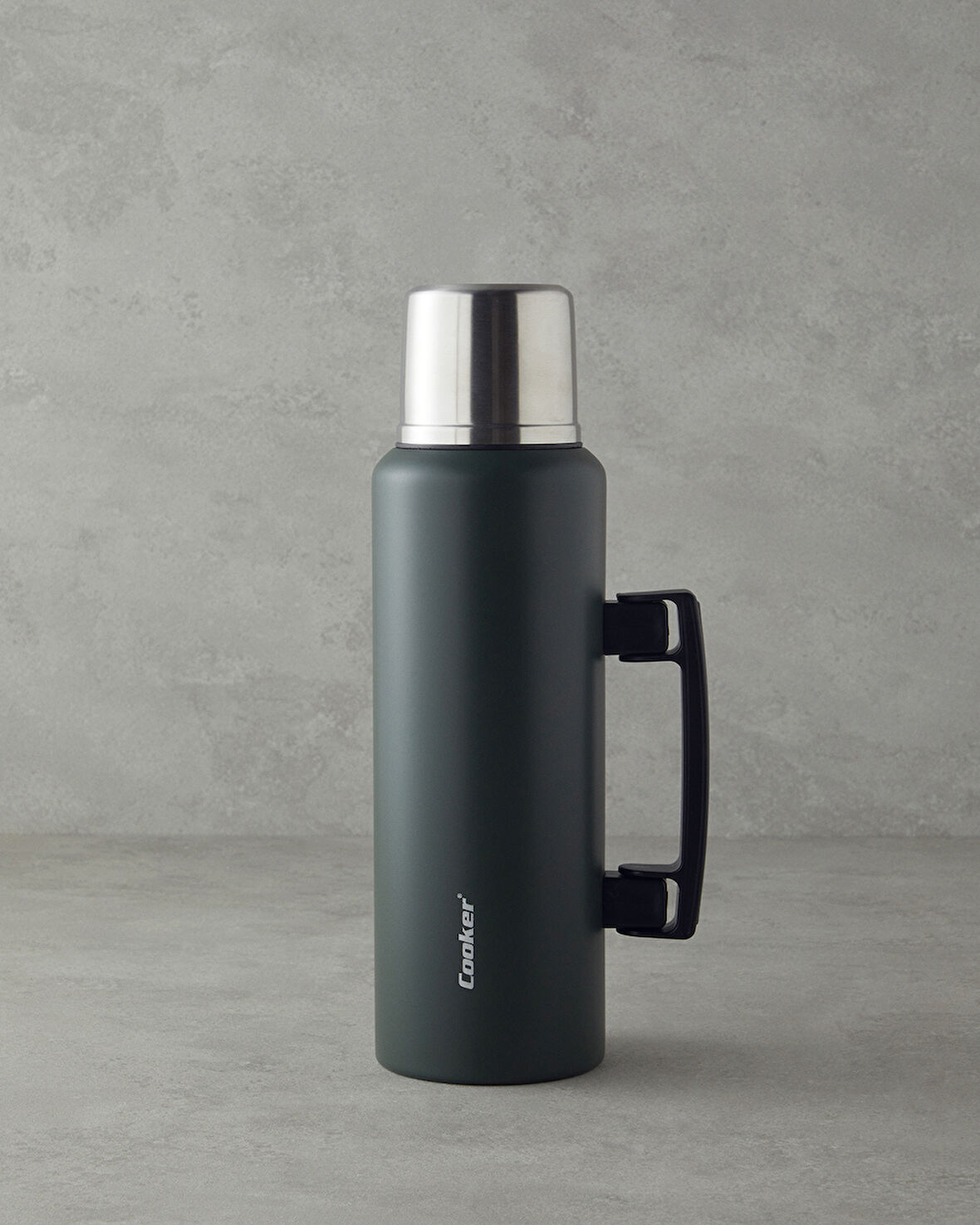 HeatLock Çelik Bardaklı Termos 1,5L Koyu Yeşil