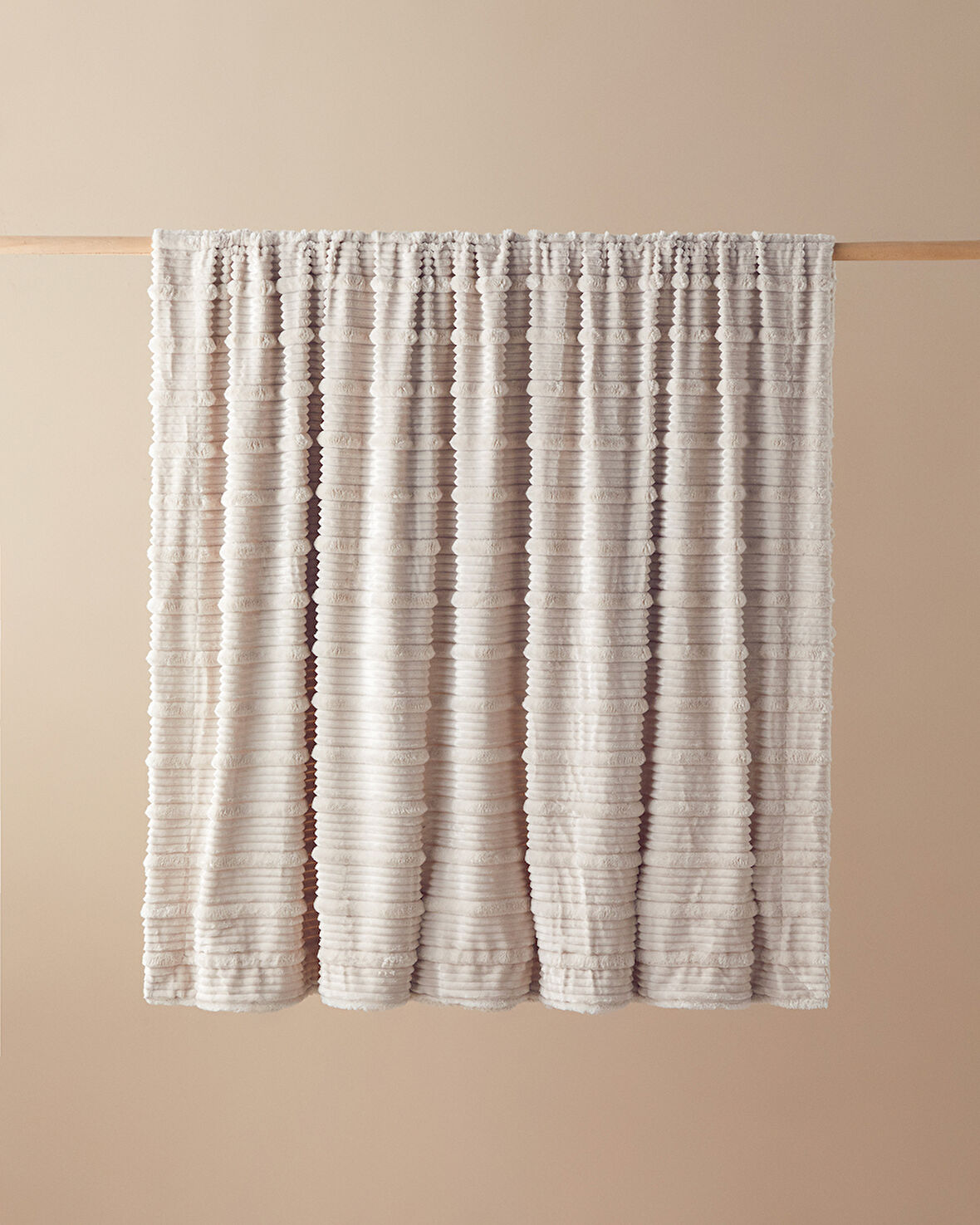 English Home Bright Line Sherpa Supersoft Çift Kişilik Battaniye 200x220 cm Krem