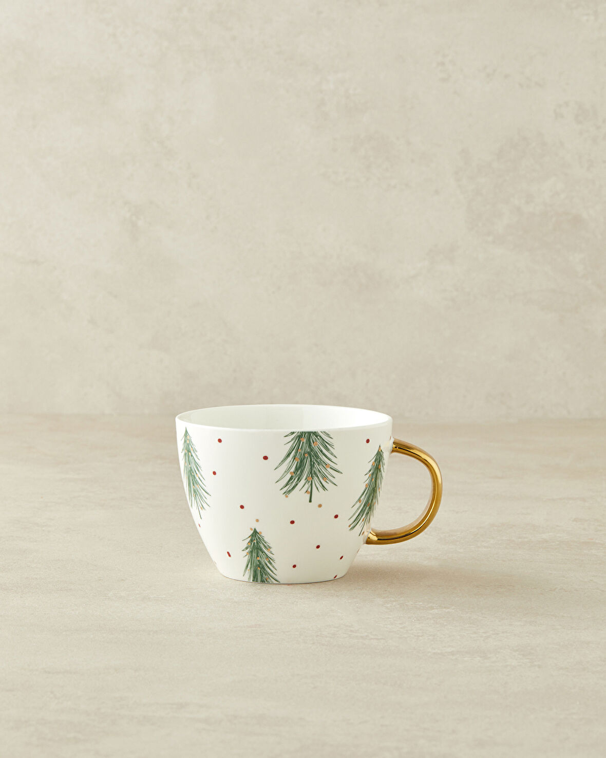 Joyful Pine New Bone China Kupa 430 ml Kırmızı - Yeşil