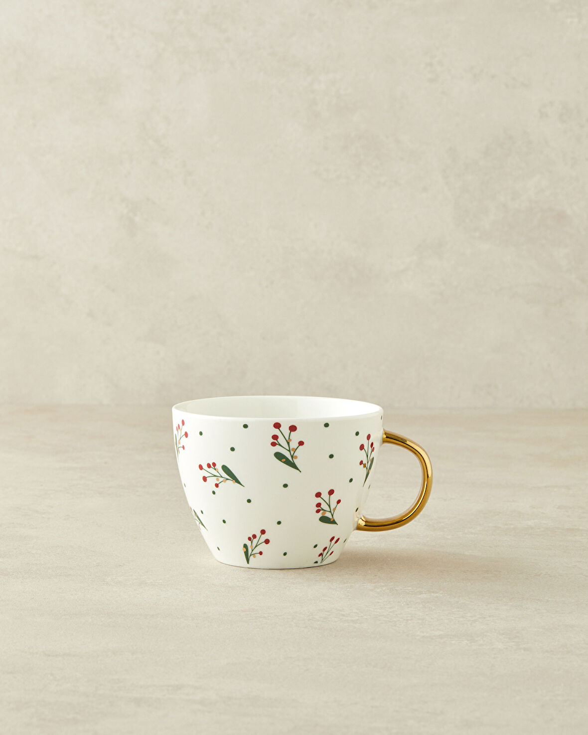 Joyful Christmas New Bone China Yılbaşı Kupa 430 ml Kırmızı - Yeşil