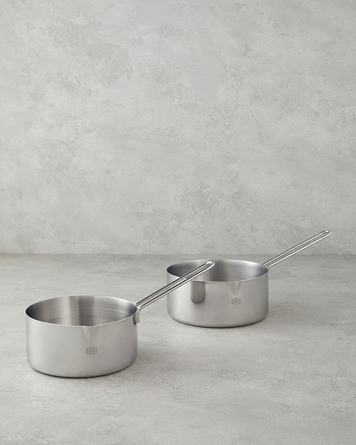 SauceMate Paslanmaz Çelik 2'li Sos Tencere Seti 14-16 cm Silver