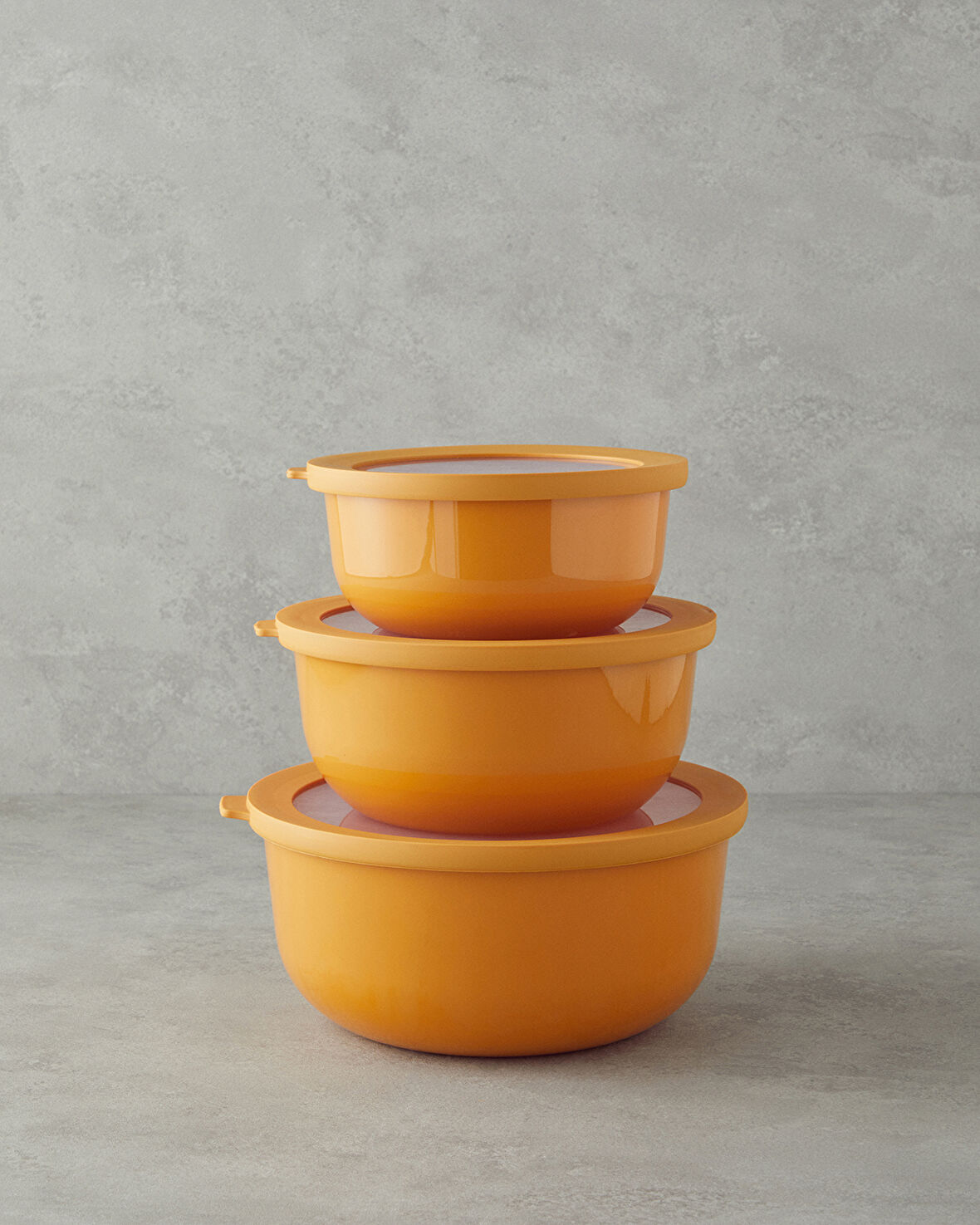 English Home Sara Plastik 3'lü Saklama Kabı 1,5 + 2,5 + 4 lt Sarı