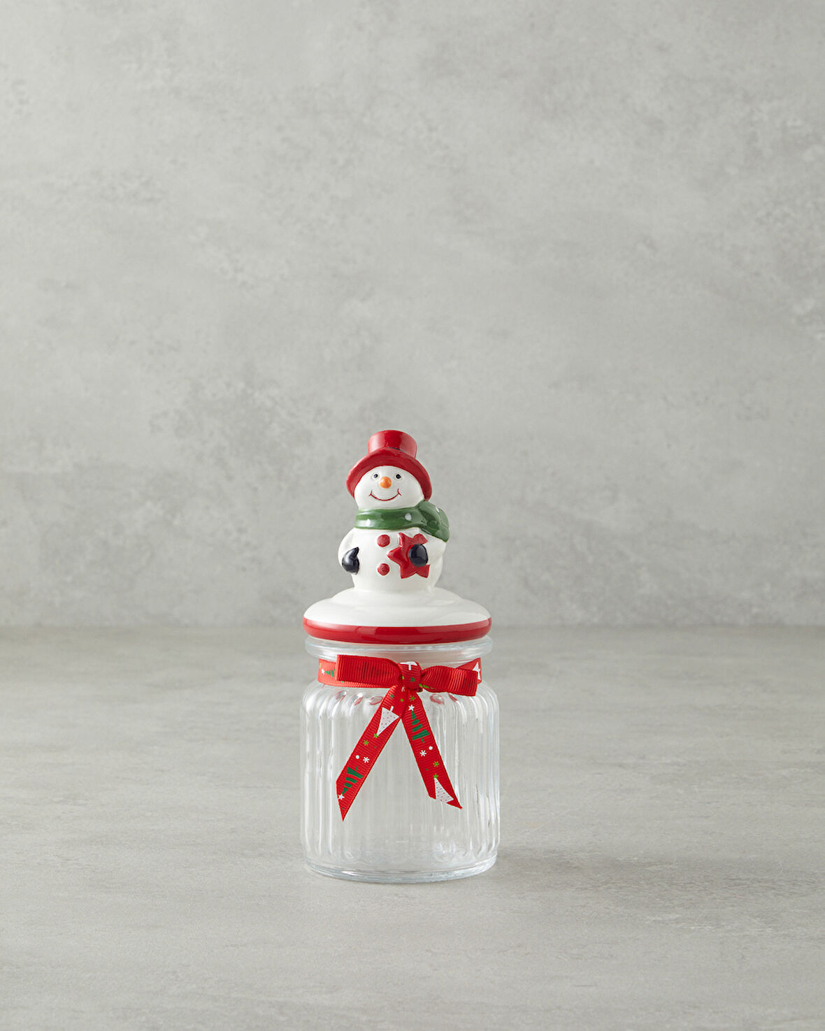 English Home Snow Smile Cam Kavanoz 230 ml Beyaz - Kırmızı