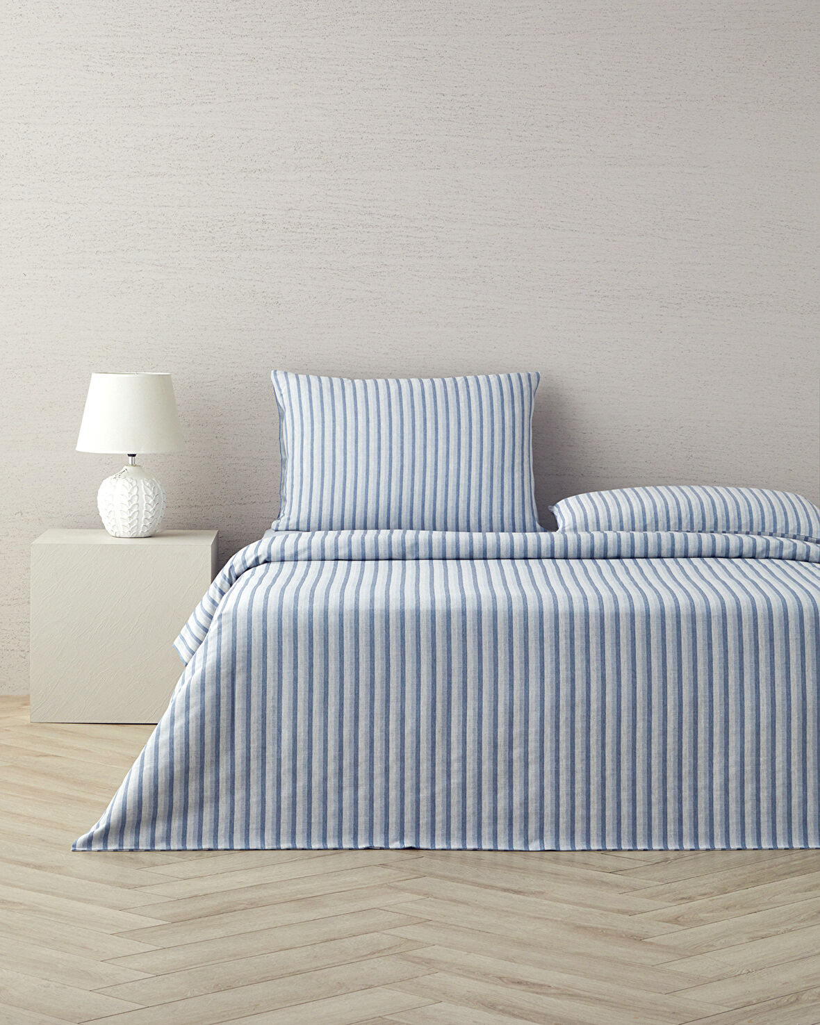 English Home Elite Lines İpliği Boyalı Tek Kişilik Nevresim Takımı Lacivert