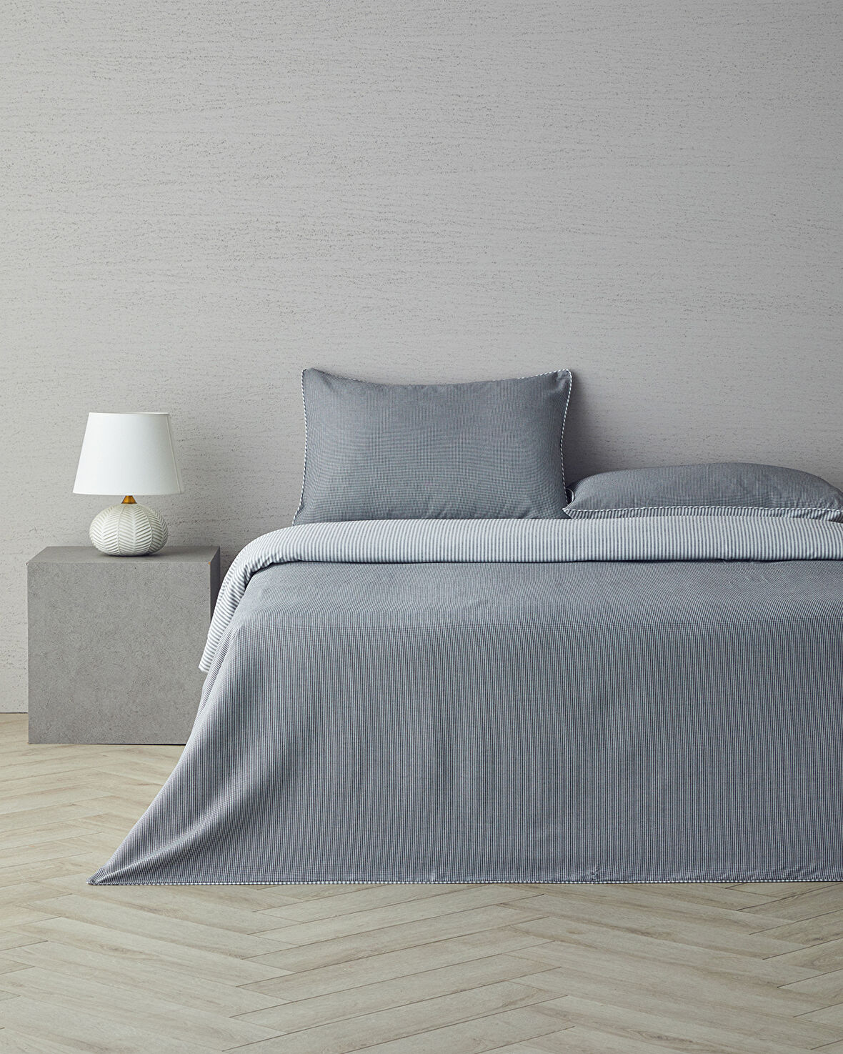 English Home Pied de poule İpliği Boyalı King Size Nevresim Takımı 240x220 cm Siyah