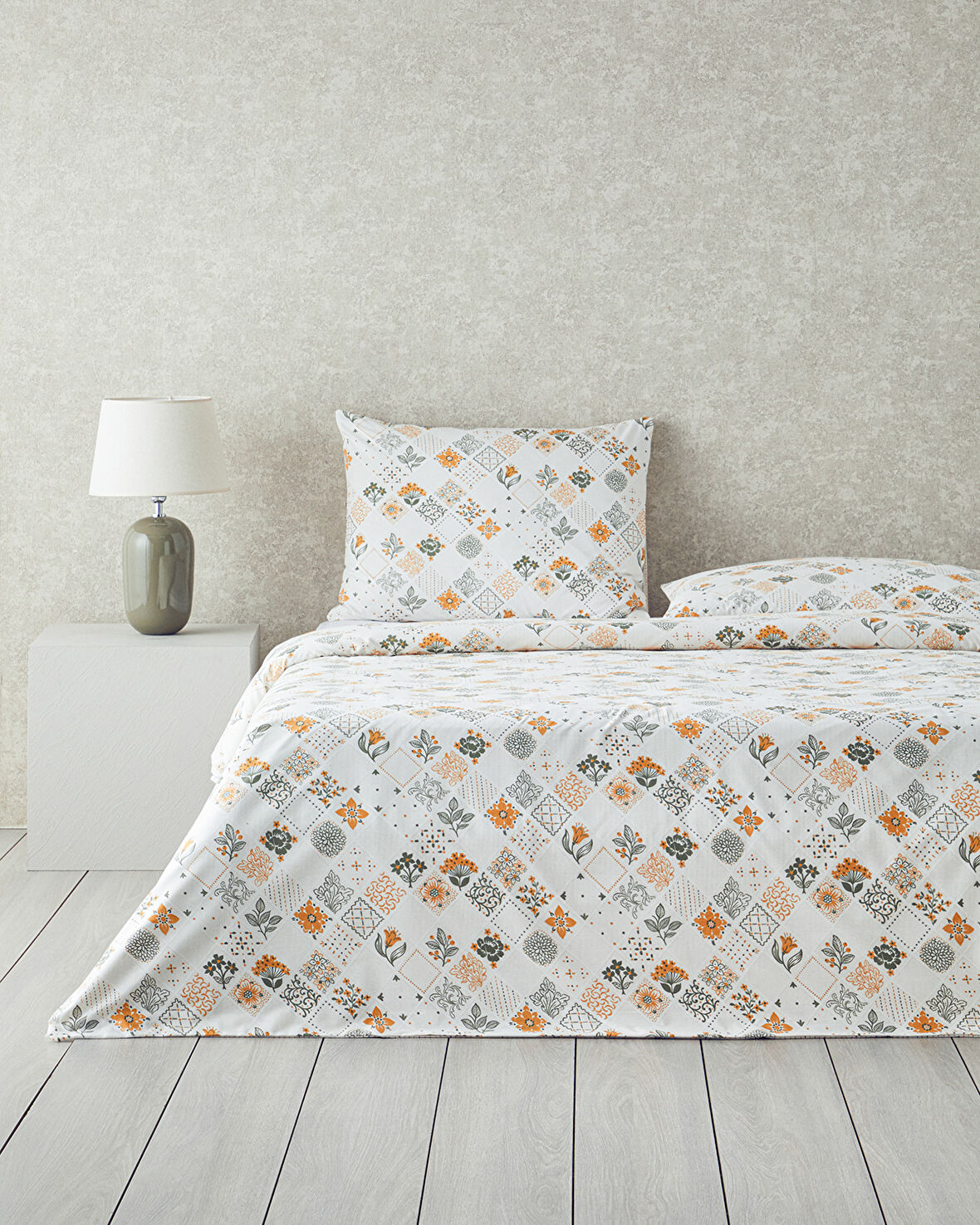 English Home Vintage Argyle Pamuklu Çift Kişilik Nevresim Seti Yeşil-Sarı