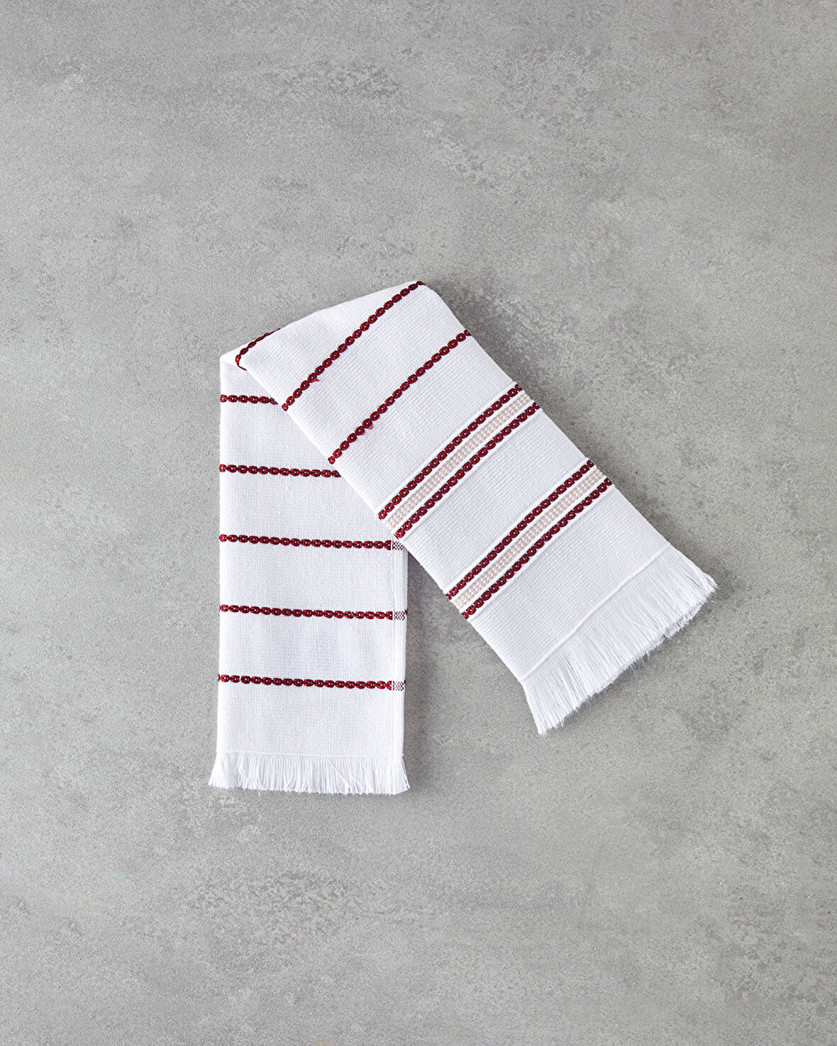 Stria Pamuk Polyester Kurulama Bezi 30x50 cm Bordo