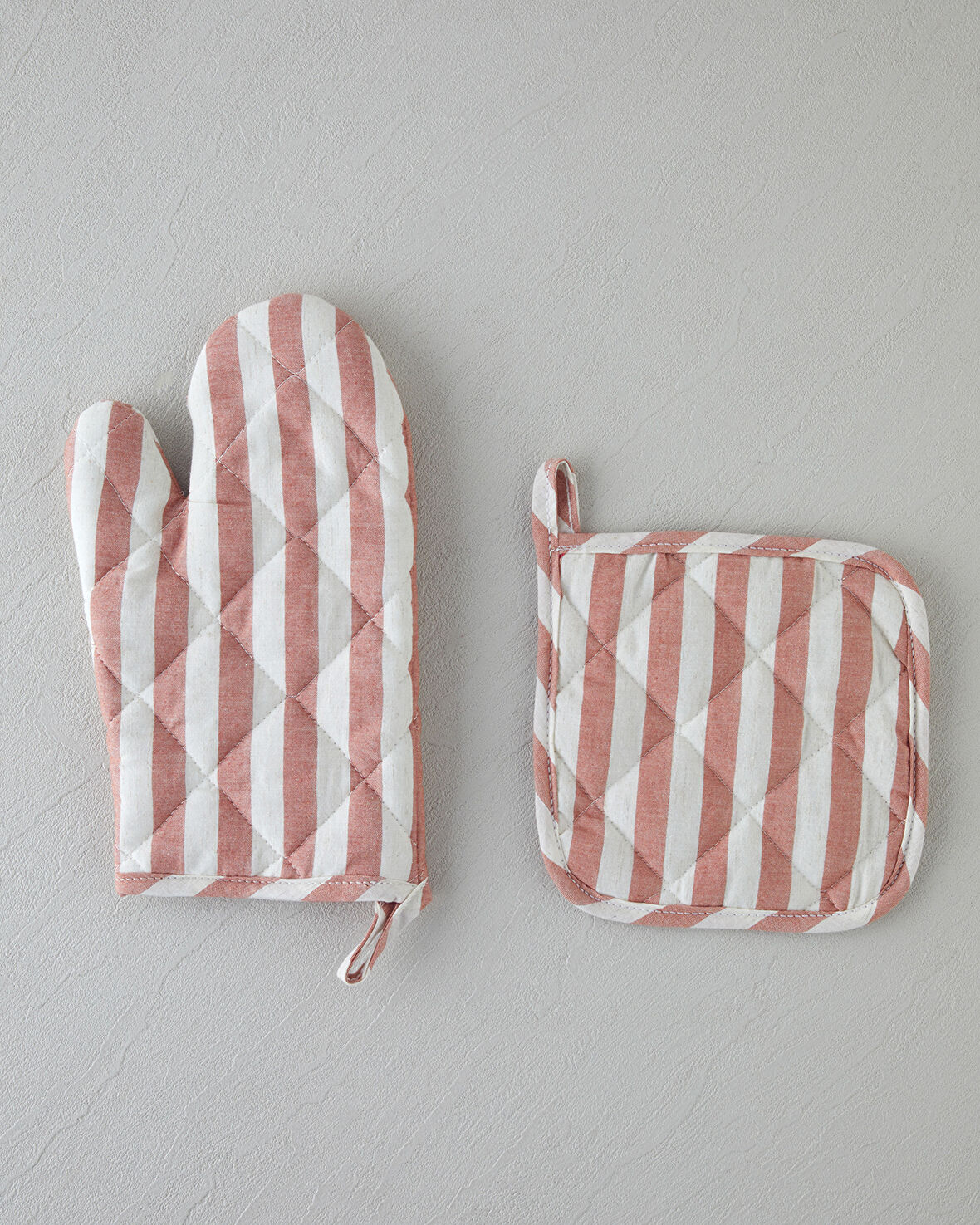 English Home Cooker Pamuk-Keten 2'li Mutfak Seti 18x28 cm+18x18 cm Kiremit