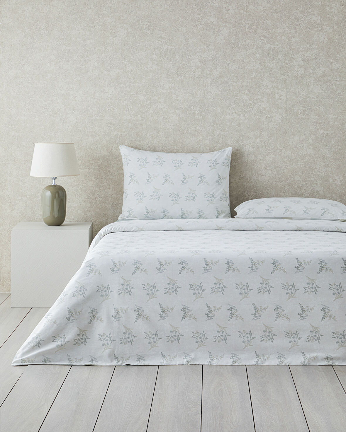 English Home Crispy Bloom Pamuk Tek Kişilik Nevresim Takımı Yeşil