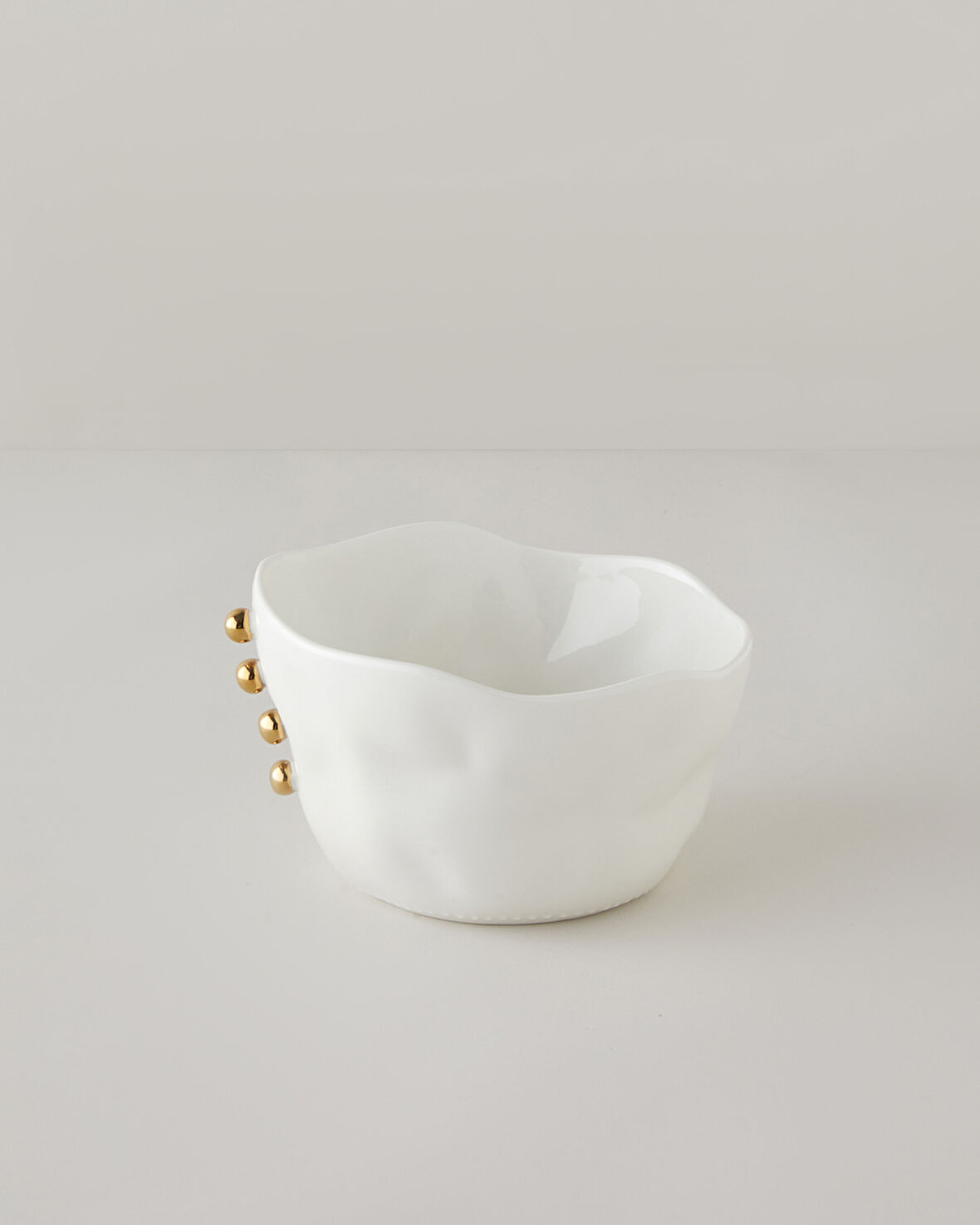 Golden Gleam Porselen Kase 21 cm Beyaz-Gold