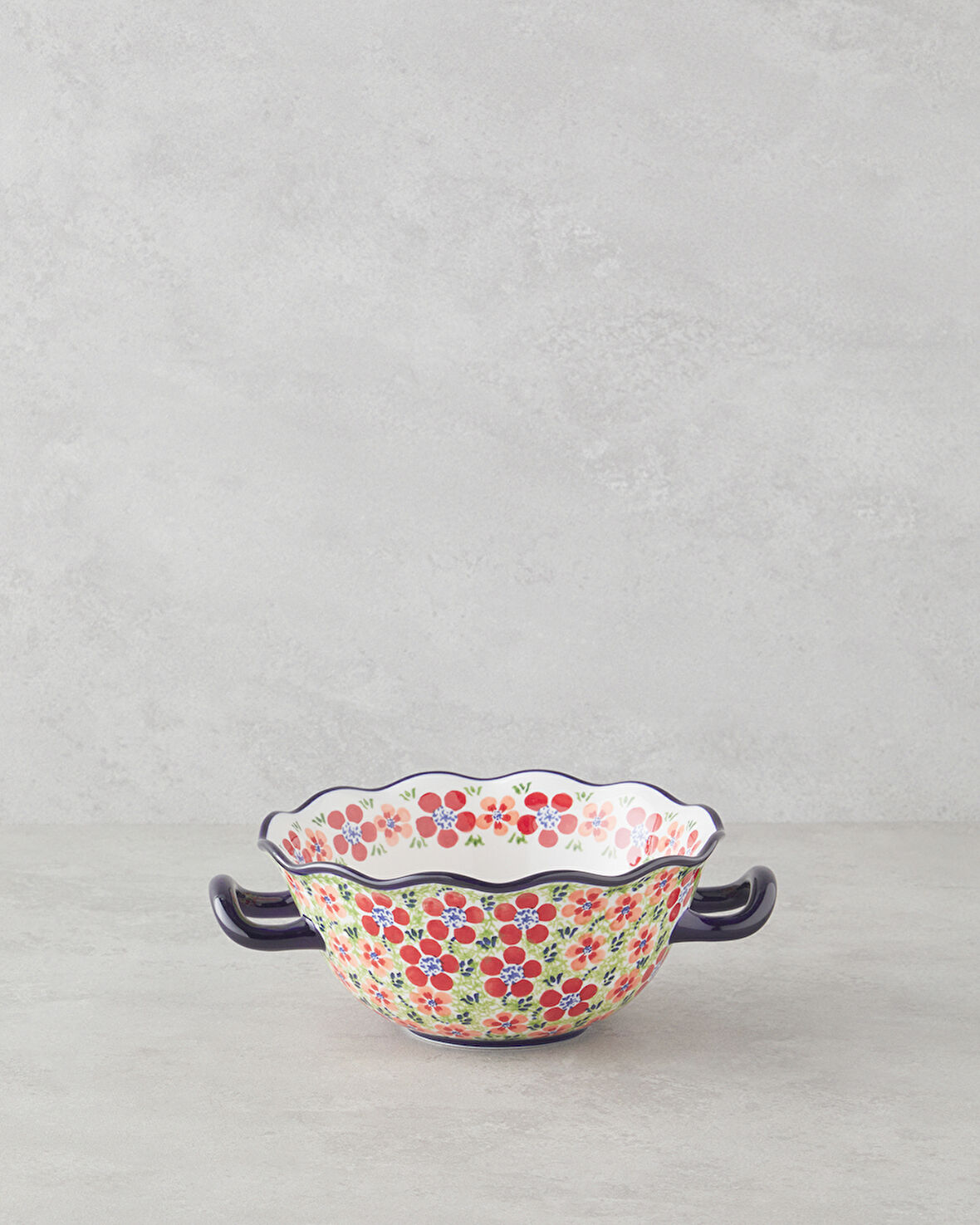 Botanic Stoneware Kase 26 cm Renkli