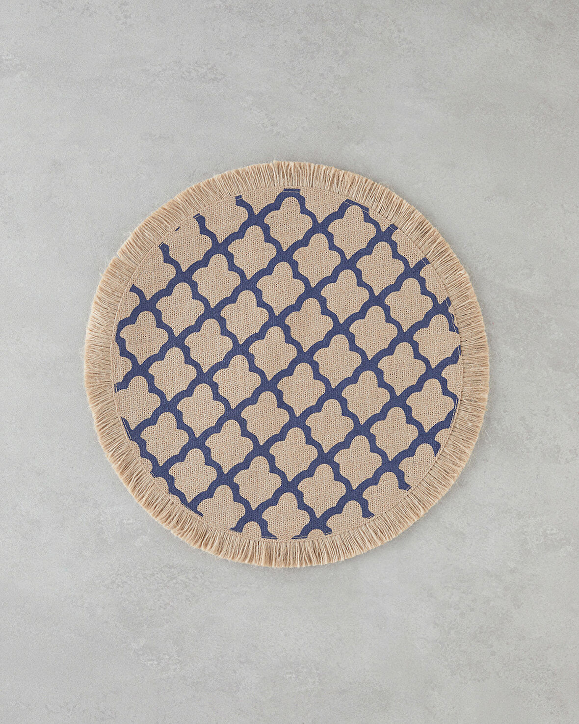 Savanna Jüt 2'li Amerikan Servis 38 cm Mavi-Bej