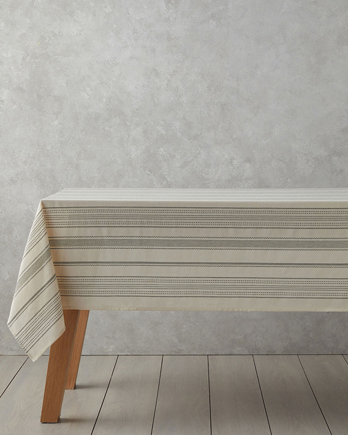 Boundaries Pamuk Masa Örtüsü 140x200 cm Krem - Yeşil